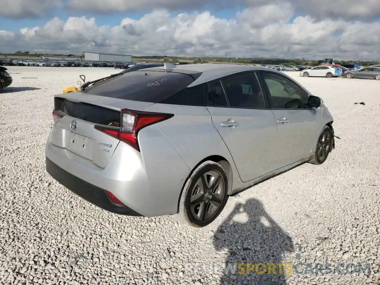 4 Photograph of a damaged car JTDKARFU0K3085265 TOYOTA PRIUS 2019