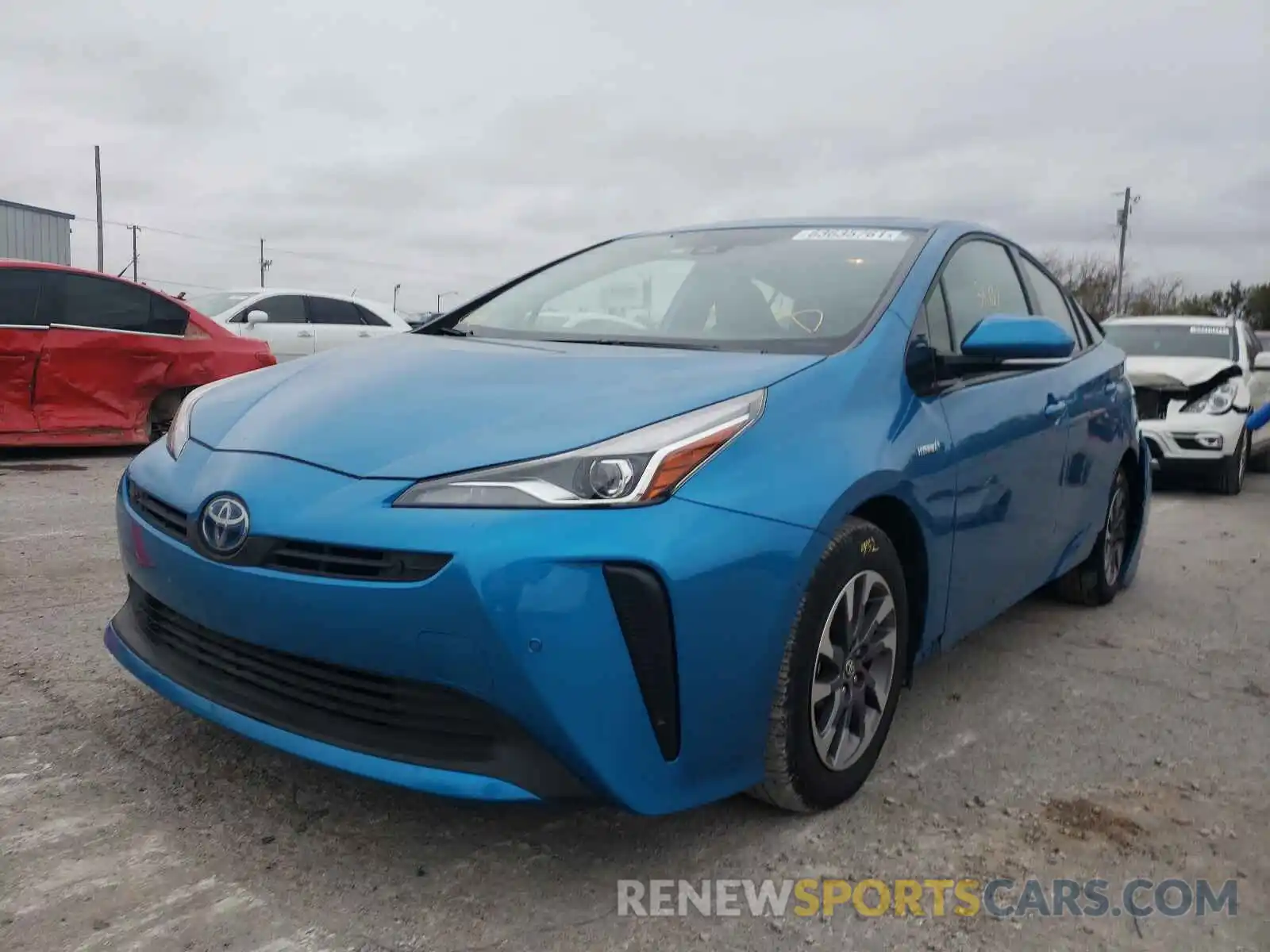 2 Photograph of a damaged car JTDKARFU0K3085444 TOYOTA PRIUS 2019