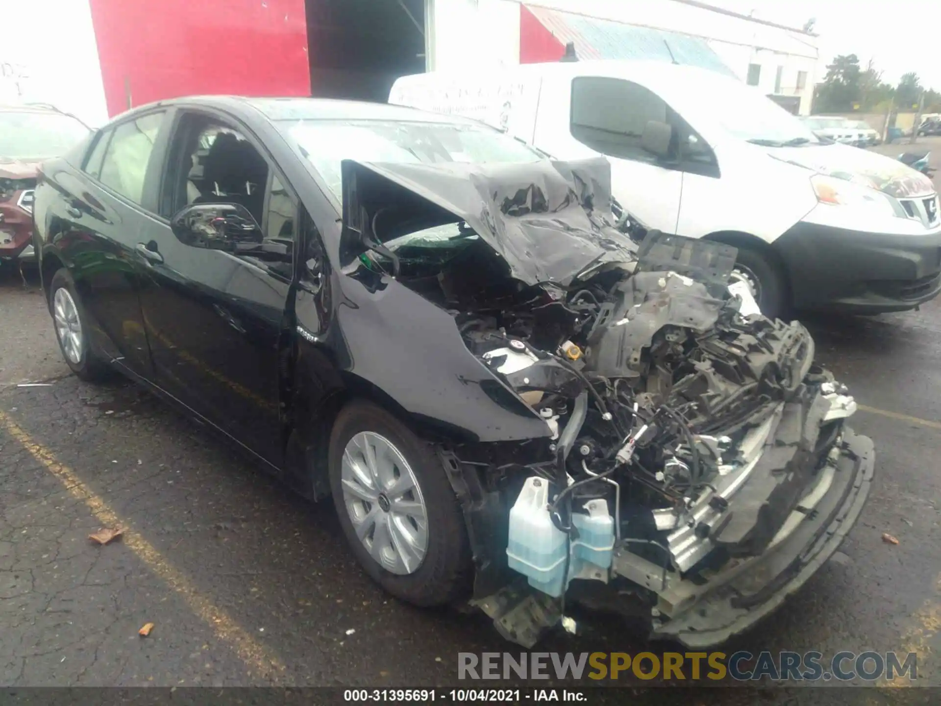 1 Photograph of a damaged car JTDKARFU0K3086464 TOYOTA PRIUS 2019