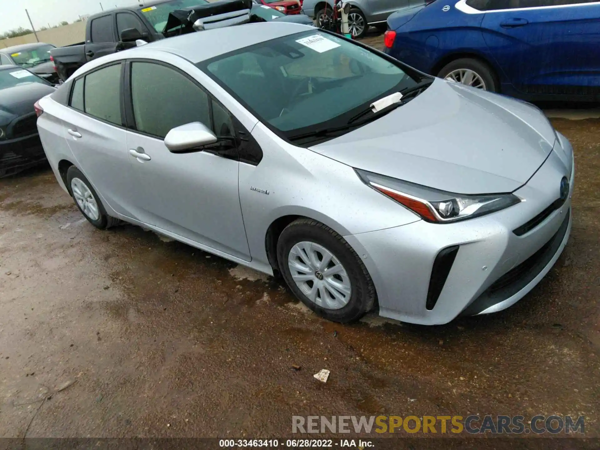 1 Photograph of a damaged car JTDKARFU0K3086710 TOYOTA PRIUS 2019