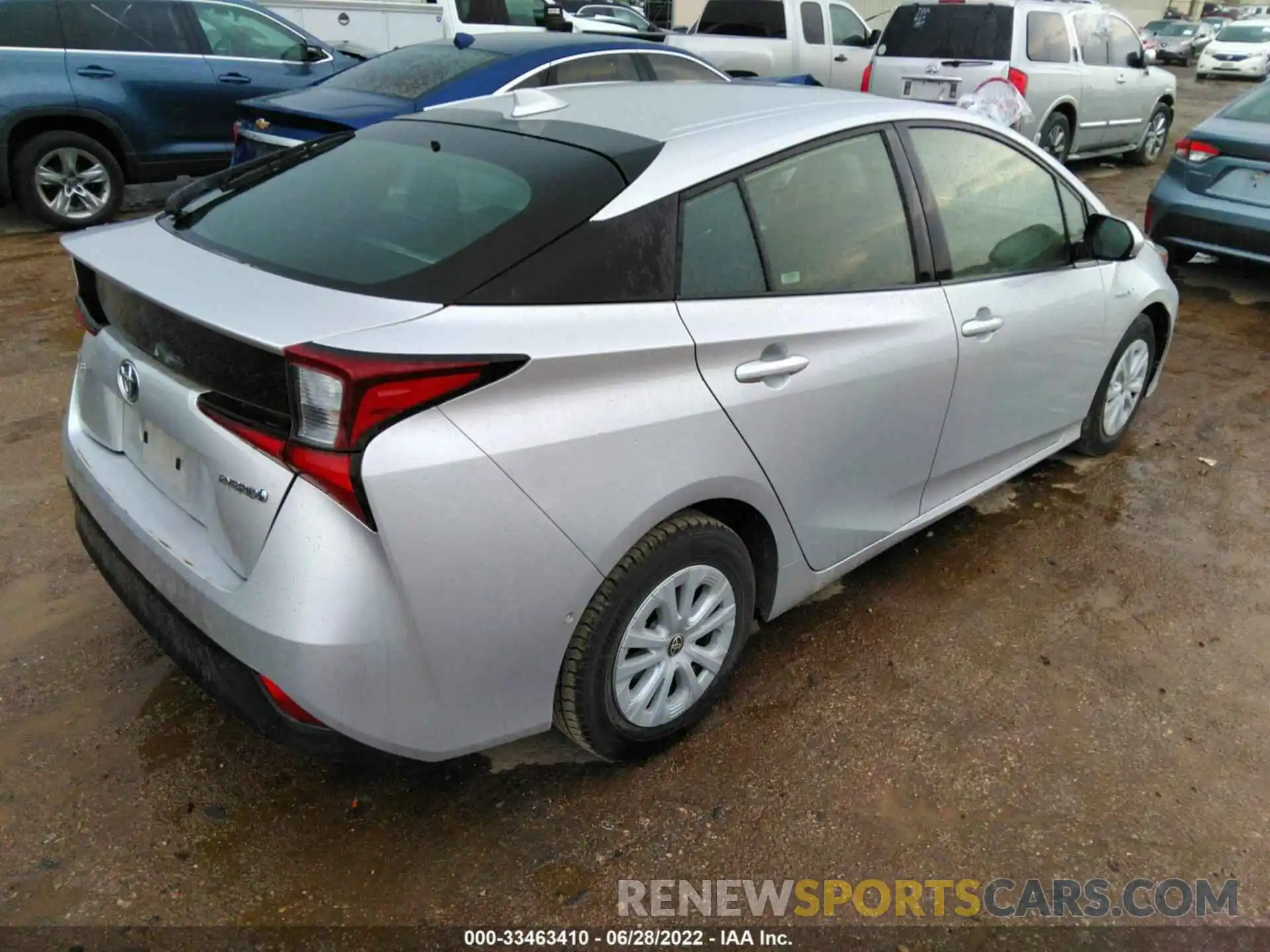 4 Фотография поврежденного автомобиля JTDKARFU0K3086710 TOYOTA PRIUS 2019