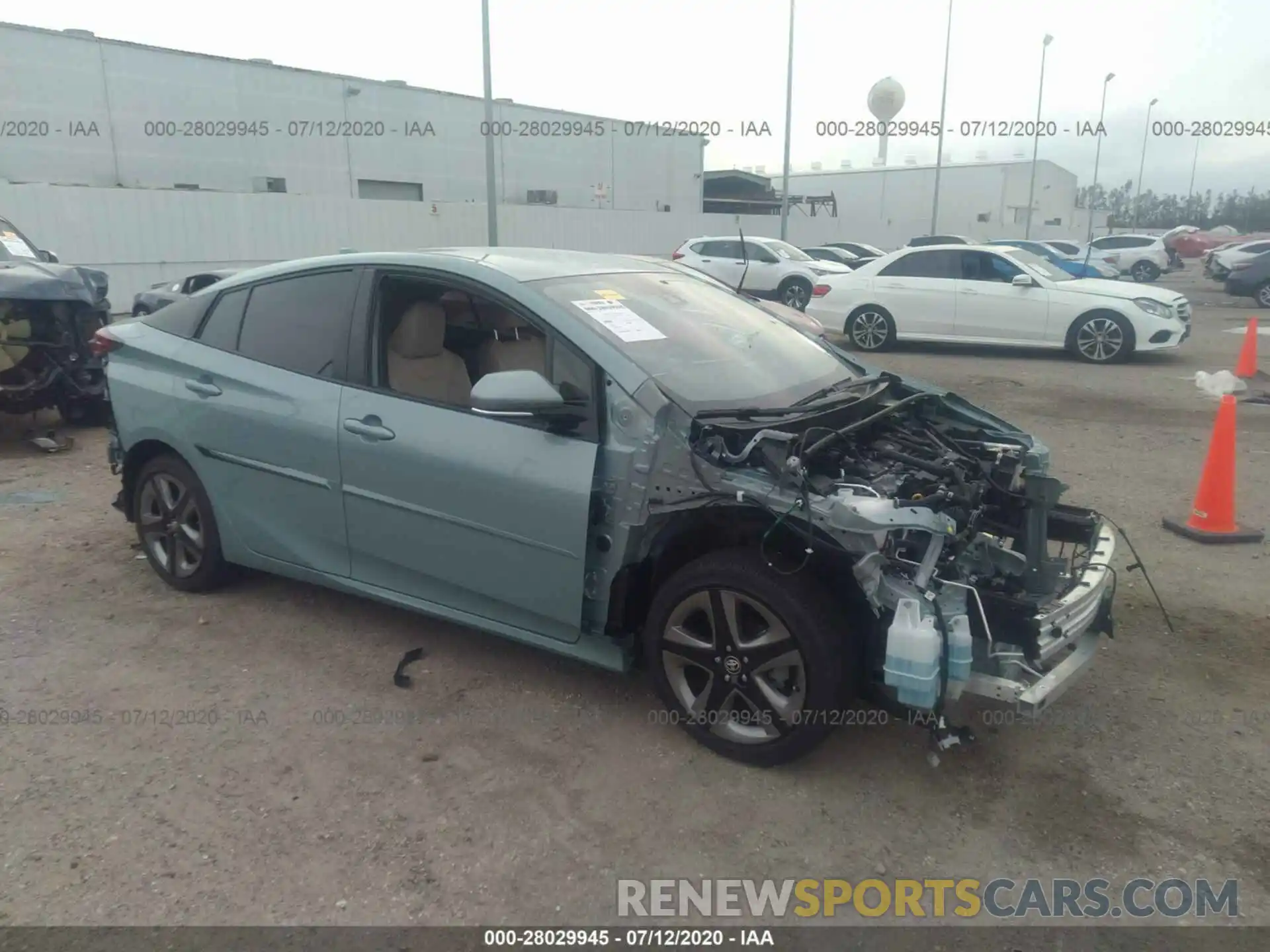 1 Photograph of a damaged car JTDKARFU0K3087405 TOYOTA PRIUS 2019