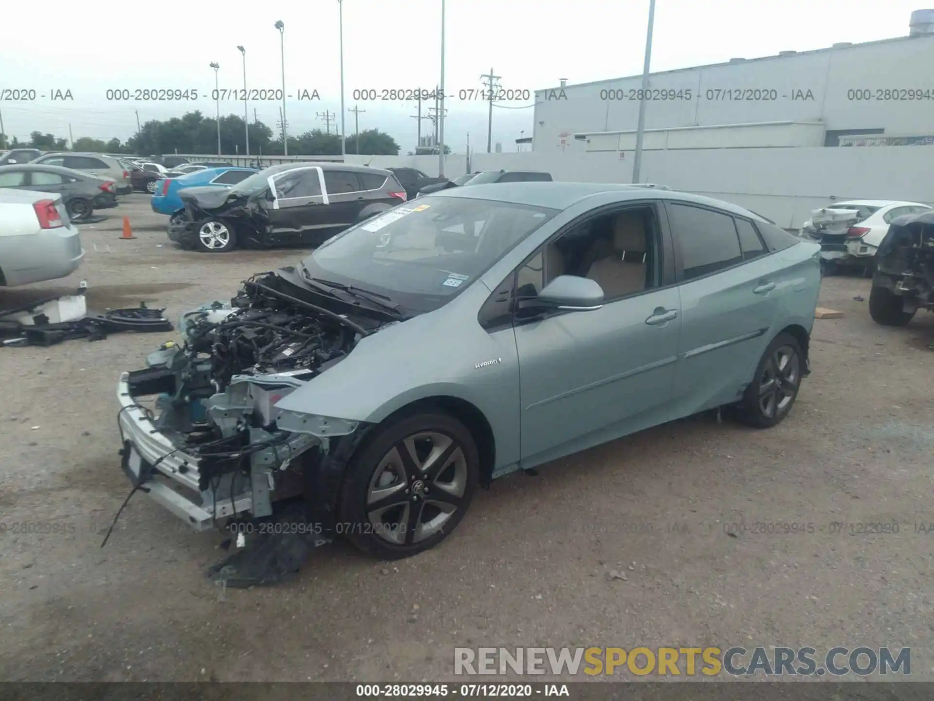 2 Photograph of a damaged car JTDKARFU0K3087405 TOYOTA PRIUS 2019