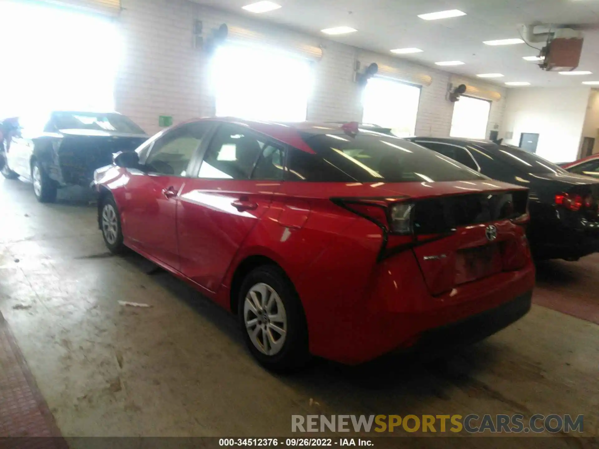 3 Photograph of a damaged car JTDKARFU0K3087551 TOYOTA PRIUS 2019