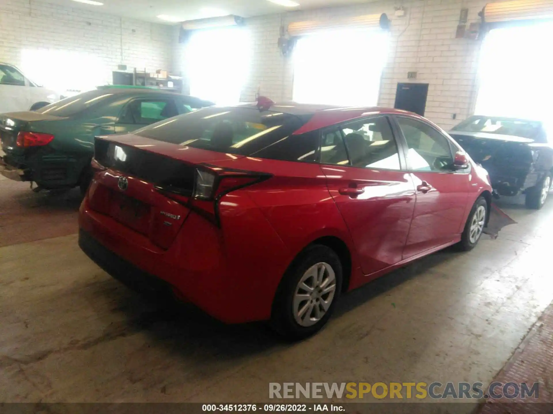 4 Photograph of a damaged car JTDKARFU0K3087551 TOYOTA PRIUS 2019