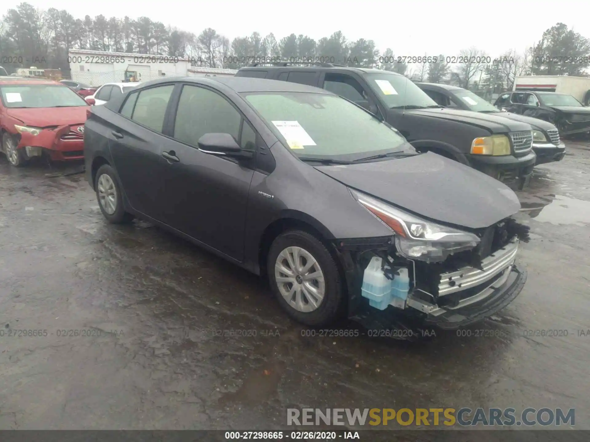 1 Фотография поврежденного автомобиля JTDKARFU0K3087825 TOYOTA PRIUS 2019