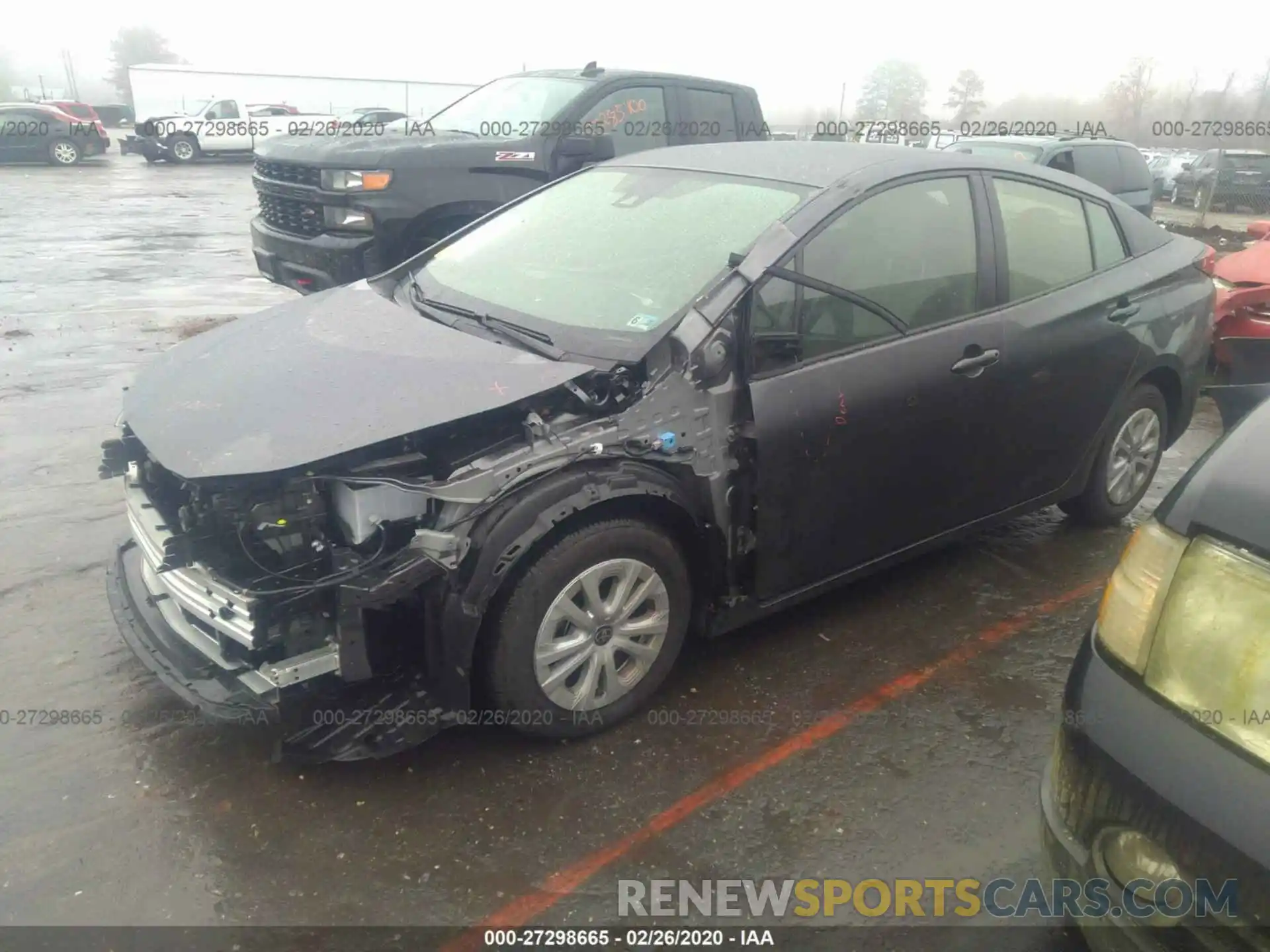 2 Фотография поврежденного автомобиля JTDKARFU0K3087825 TOYOTA PRIUS 2019