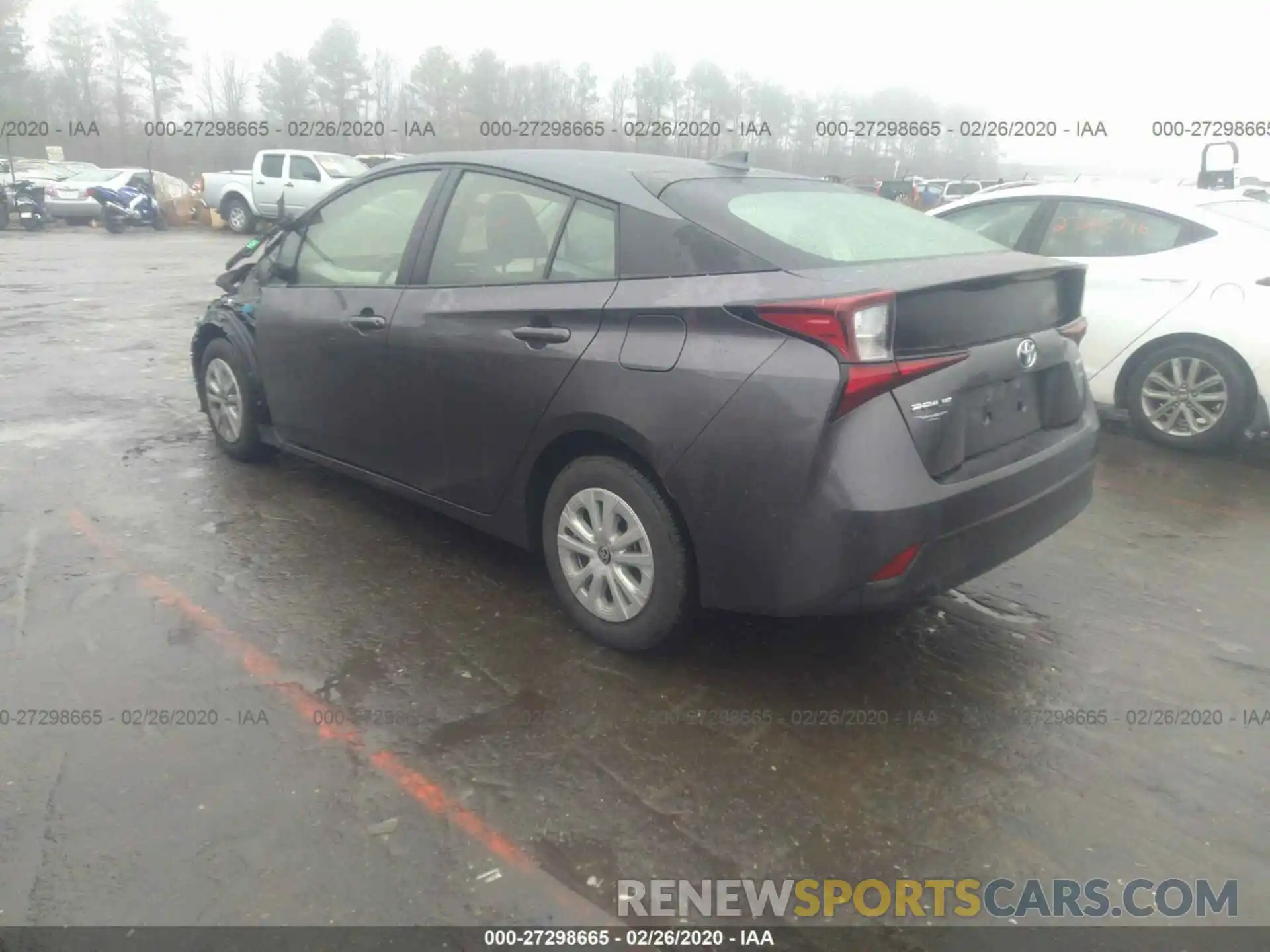 3 Фотография поврежденного автомобиля JTDKARFU0K3087825 TOYOTA PRIUS 2019