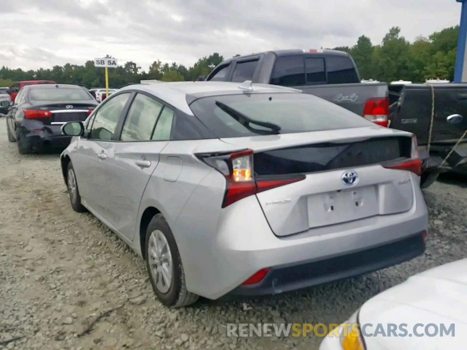 3 Photograph of a damaged car JTDKARFU0K3088327 TOYOTA PRIUS 2019