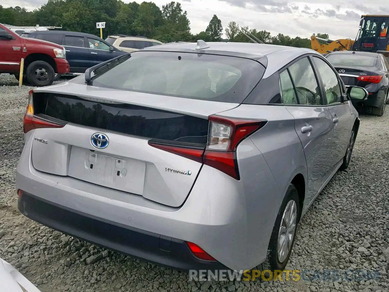 4 Photograph of a damaged car JTDKARFU0K3088327 TOYOTA PRIUS 2019