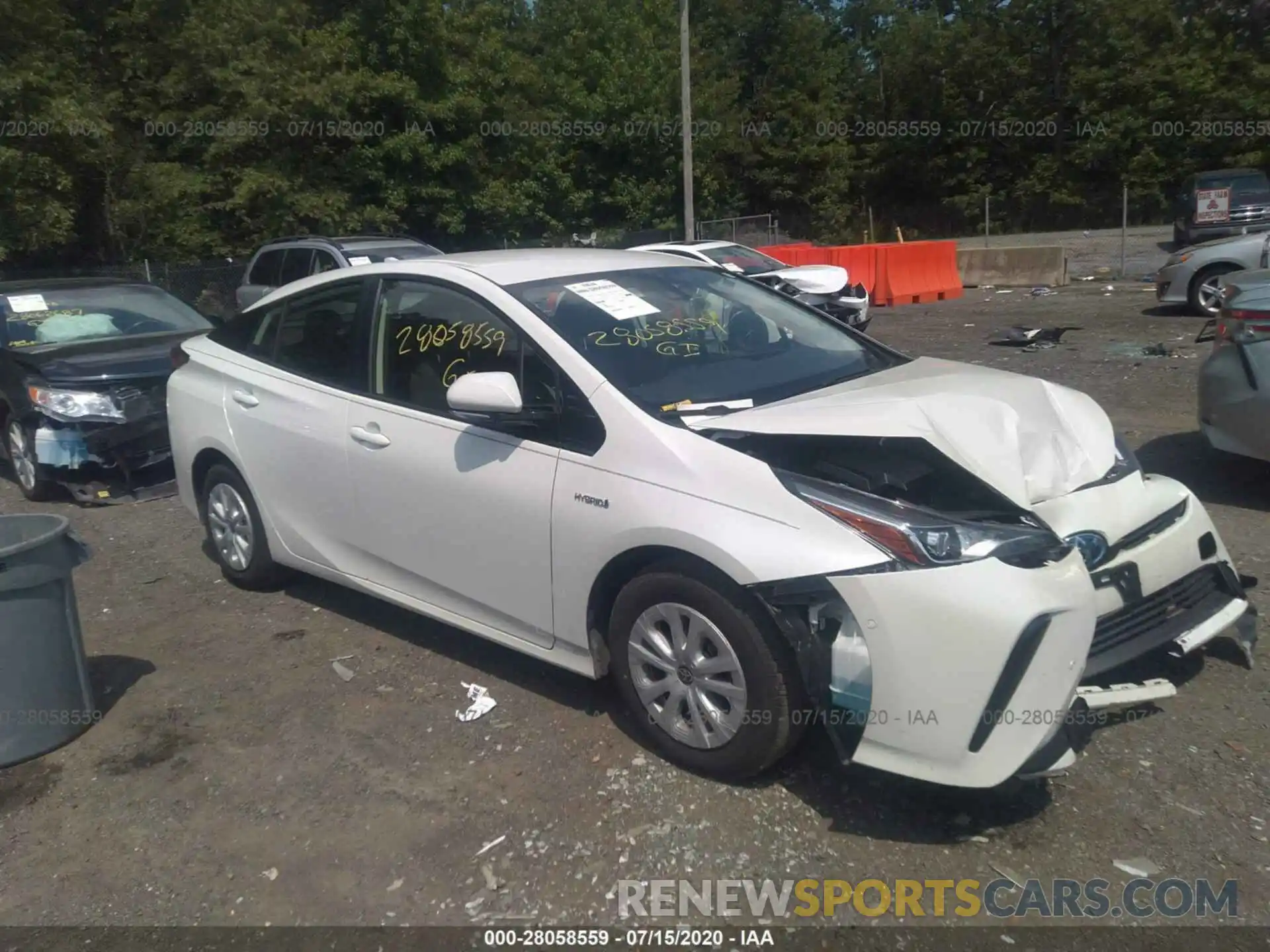 1 Photograph of a damaged car JTDKARFU0K3089767 TOYOTA PRIUS 2019