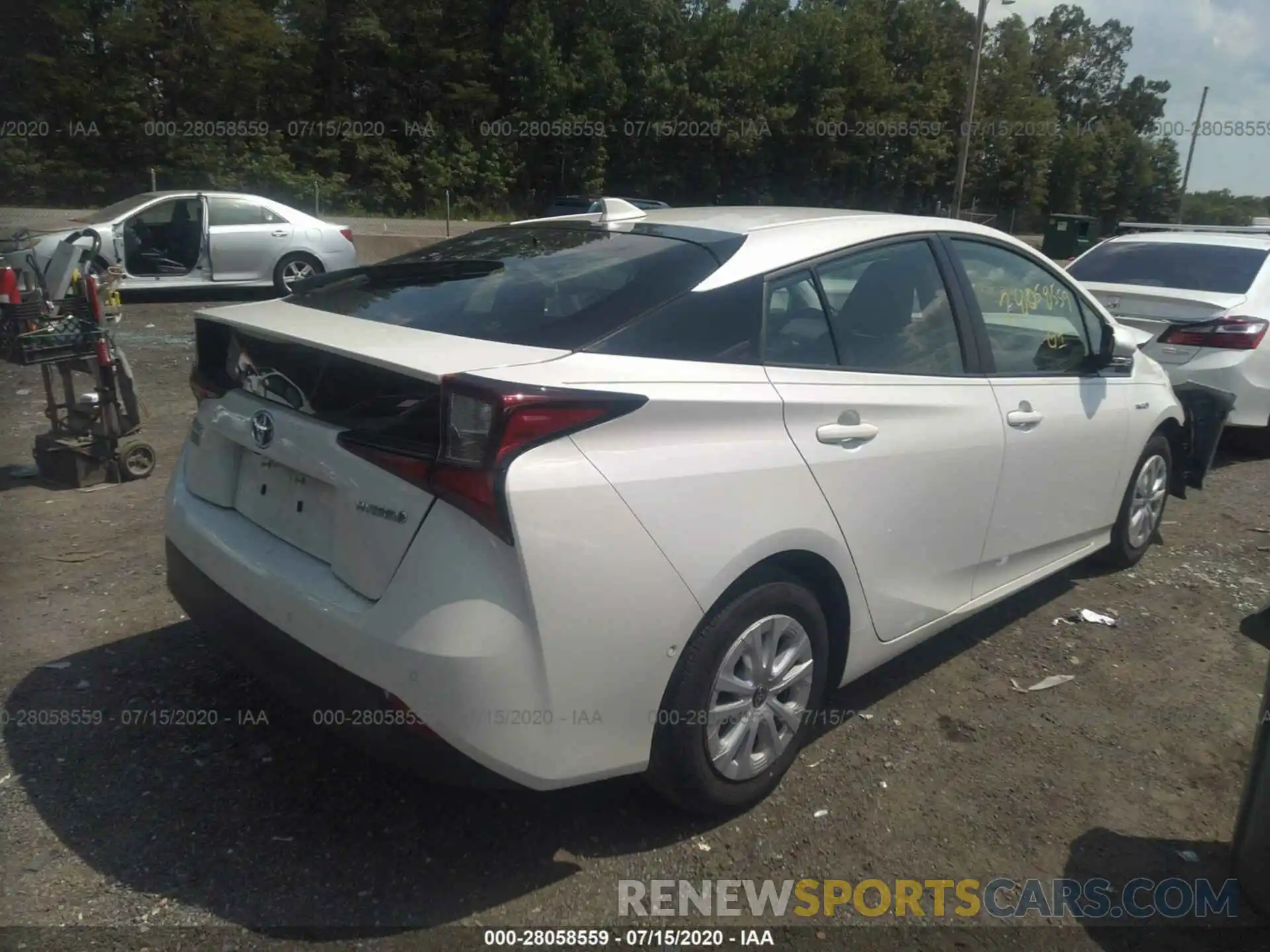 4 Фотография поврежденного автомобиля JTDKARFU0K3089767 TOYOTA PRIUS 2019