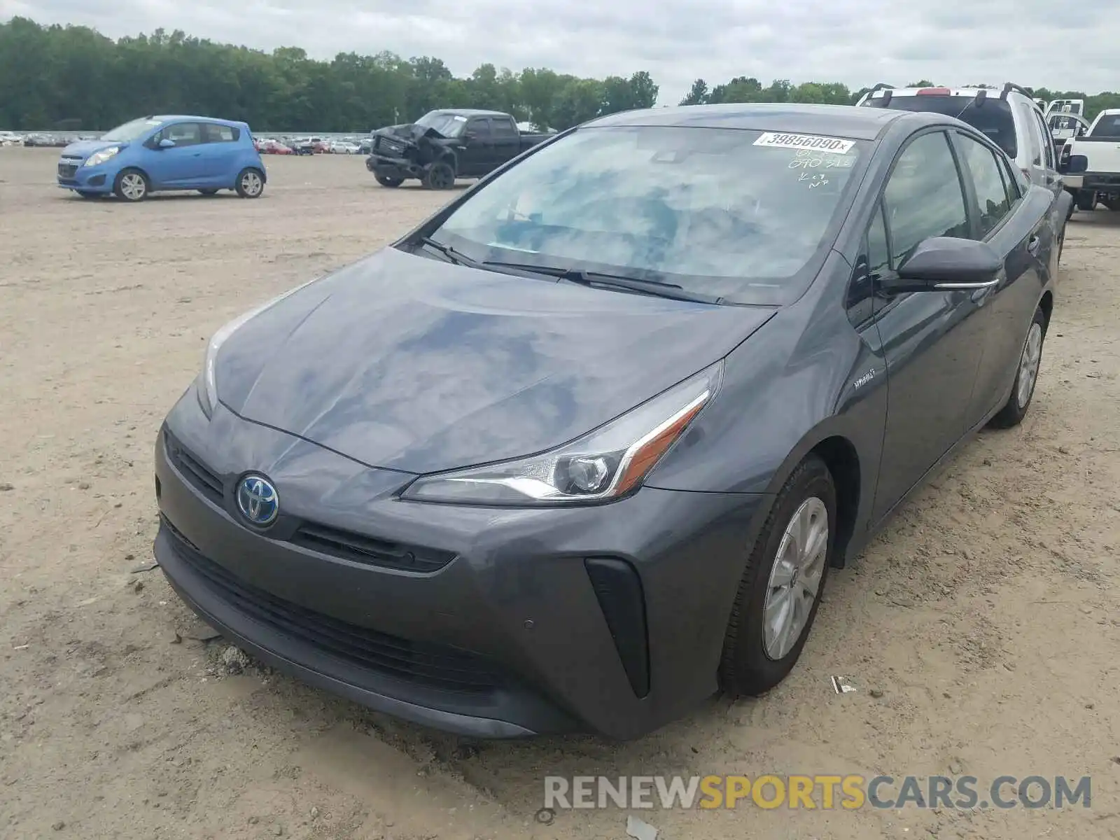 2 Photograph of a damaged car JTDKARFU0K3090398 TOYOTA PRIUS 2019