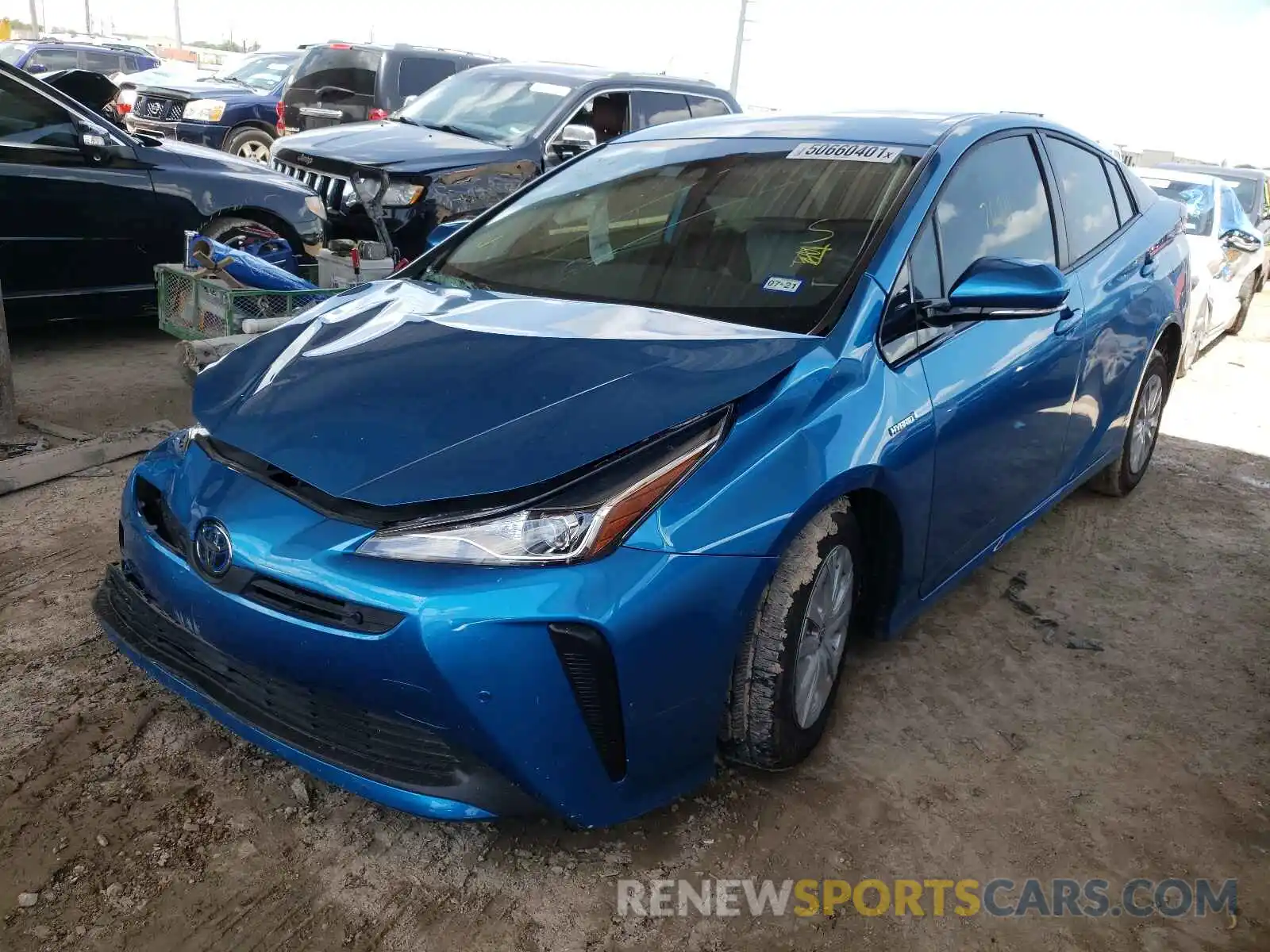 2 Photograph of a damaged car JTDKARFU0K3090417 TOYOTA PRIUS 2019