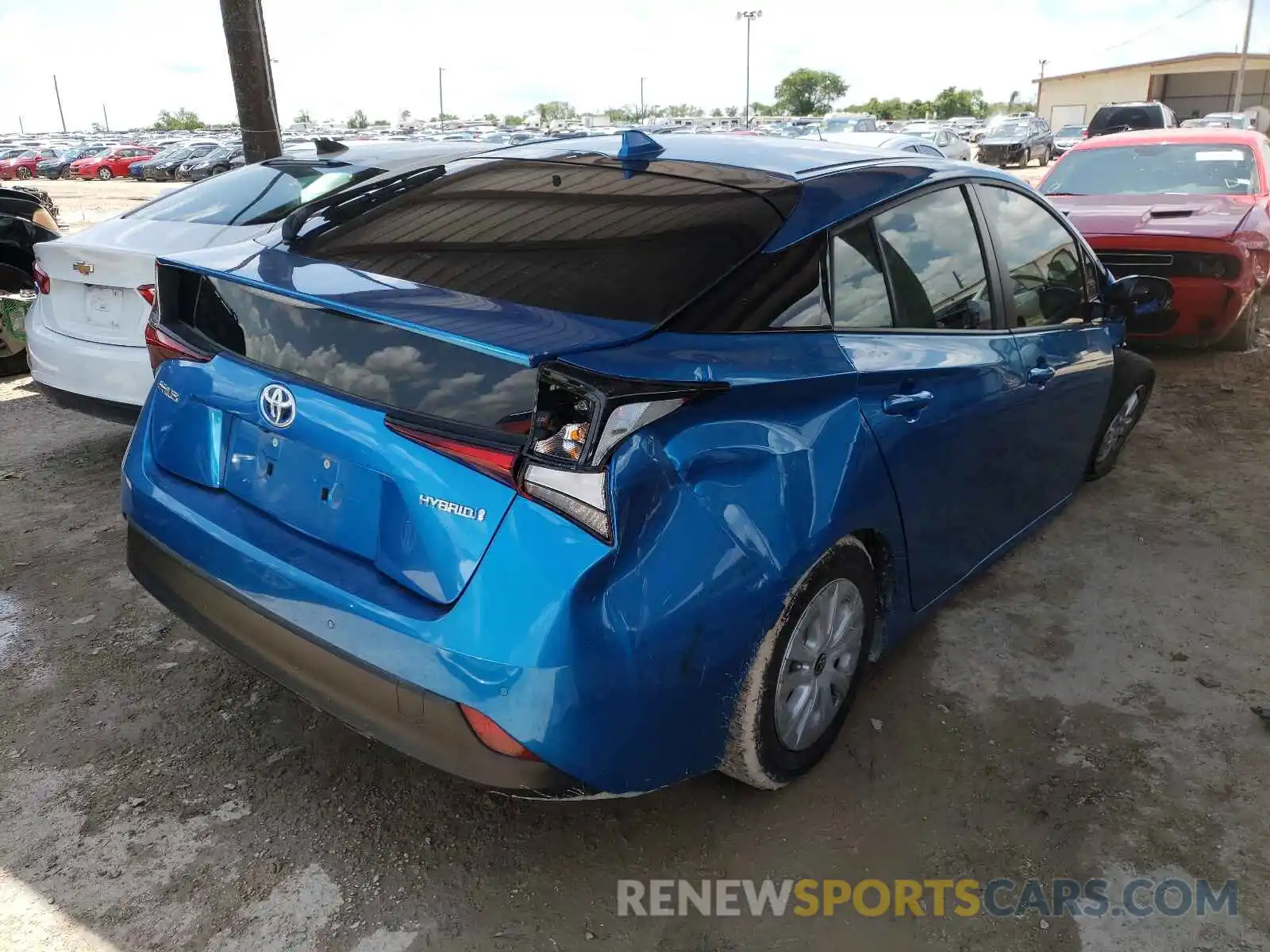 4 Photograph of a damaged car JTDKARFU0K3090417 TOYOTA PRIUS 2019