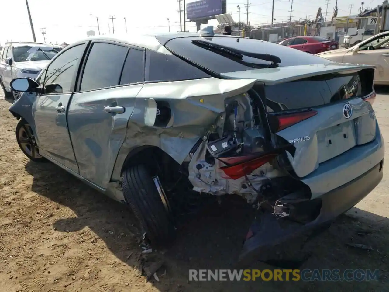 3 Photograph of a damaged car JTDKARFU0K3090532 TOYOTA PRIUS 2019