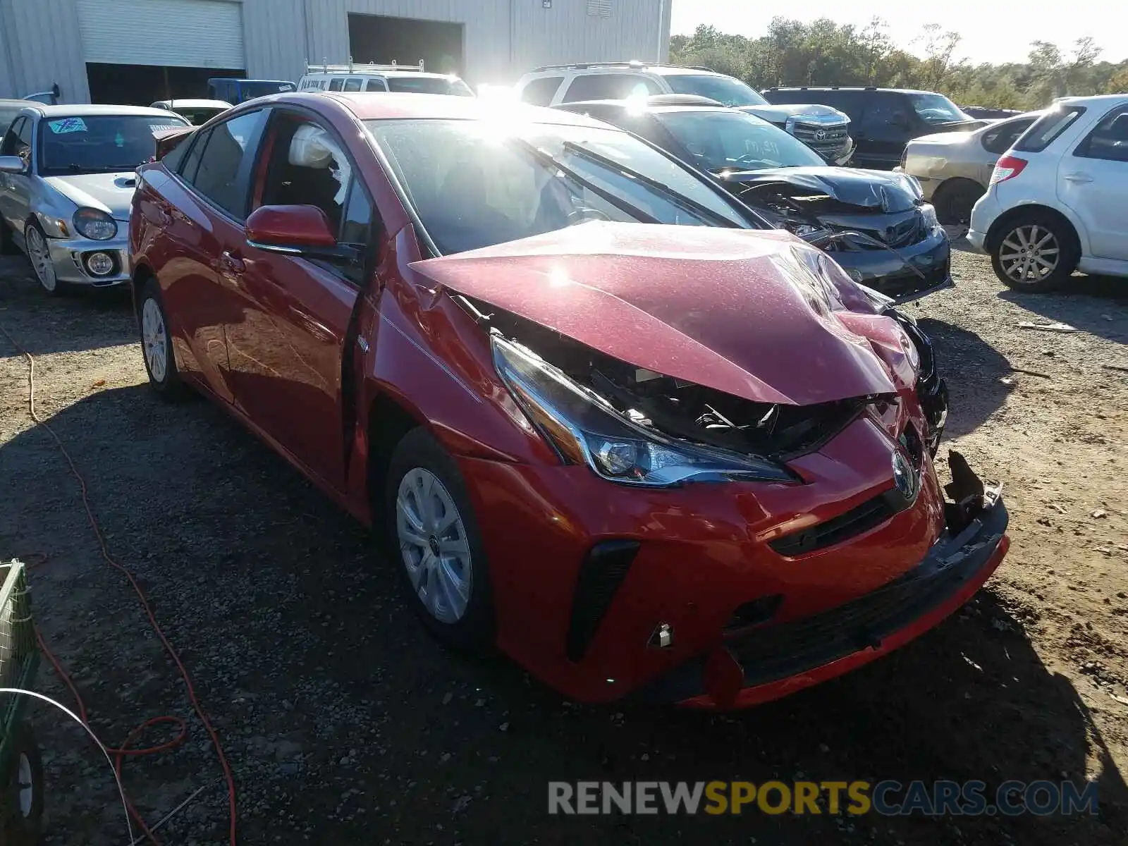 1 Photograph of a damaged car JTDKARFU0K3090711 TOYOTA PRIUS 2019