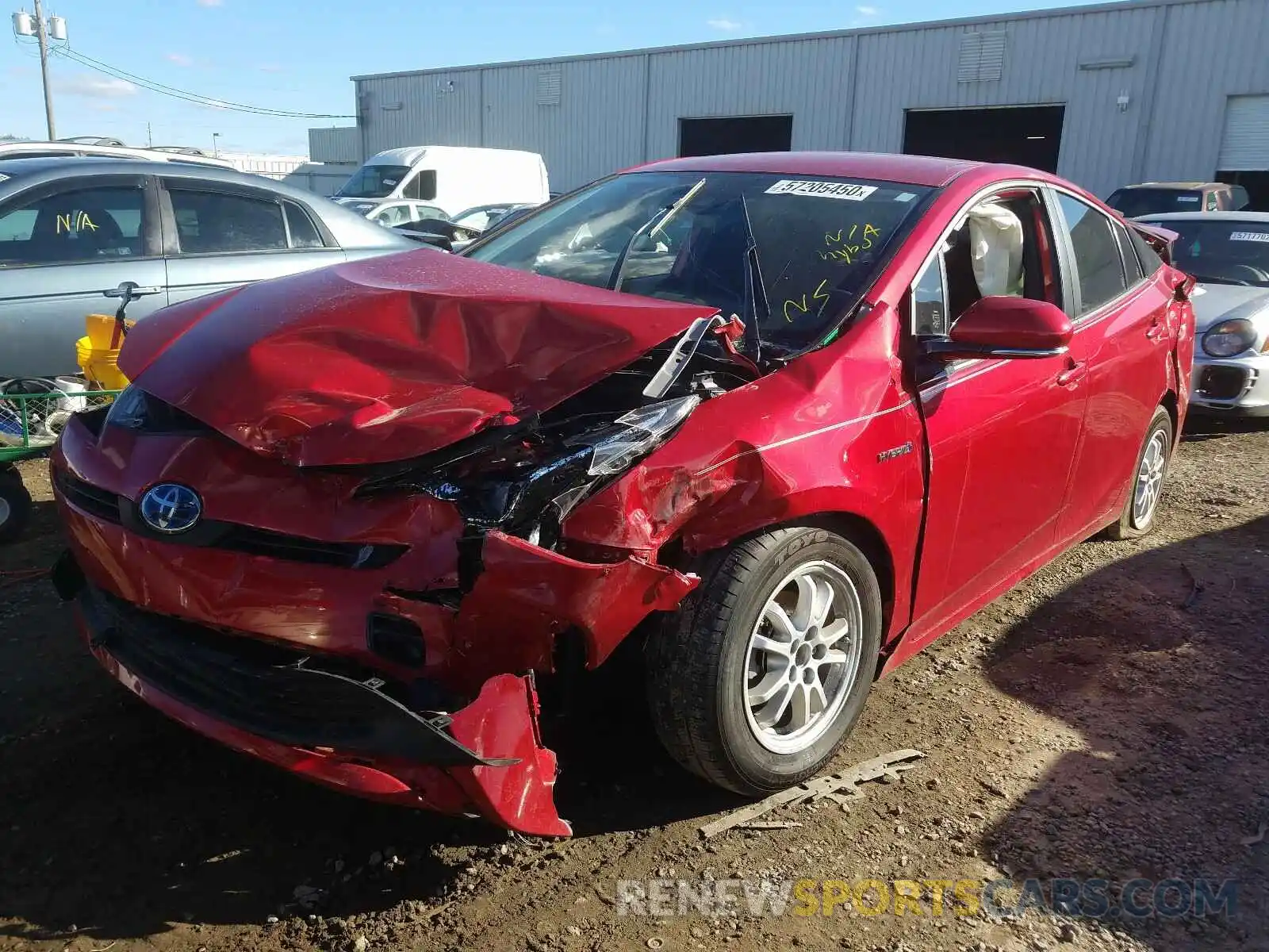 2 Photograph of a damaged car JTDKARFU0K3090711 TOYOTA PRIUS 2019