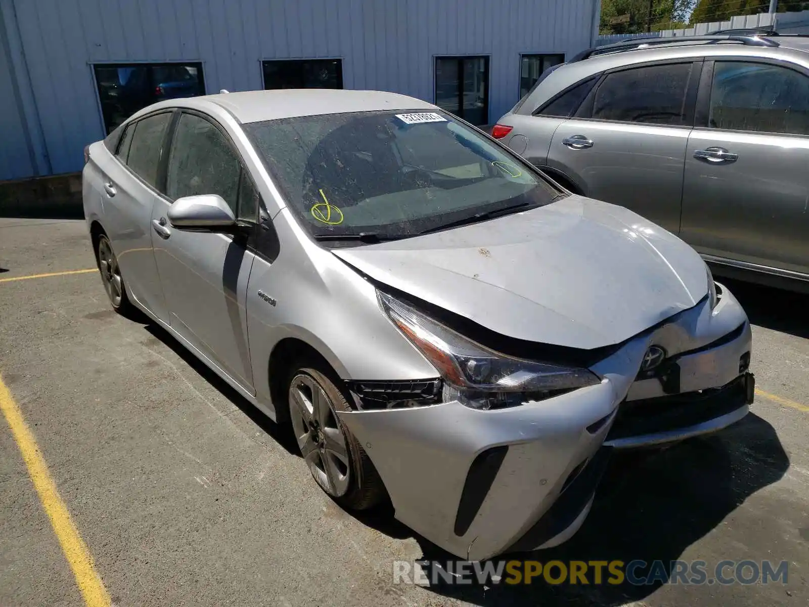 1 Photograph of a damaged car JTDKARFU0K3091132 TOYOTA PRIUS 2019