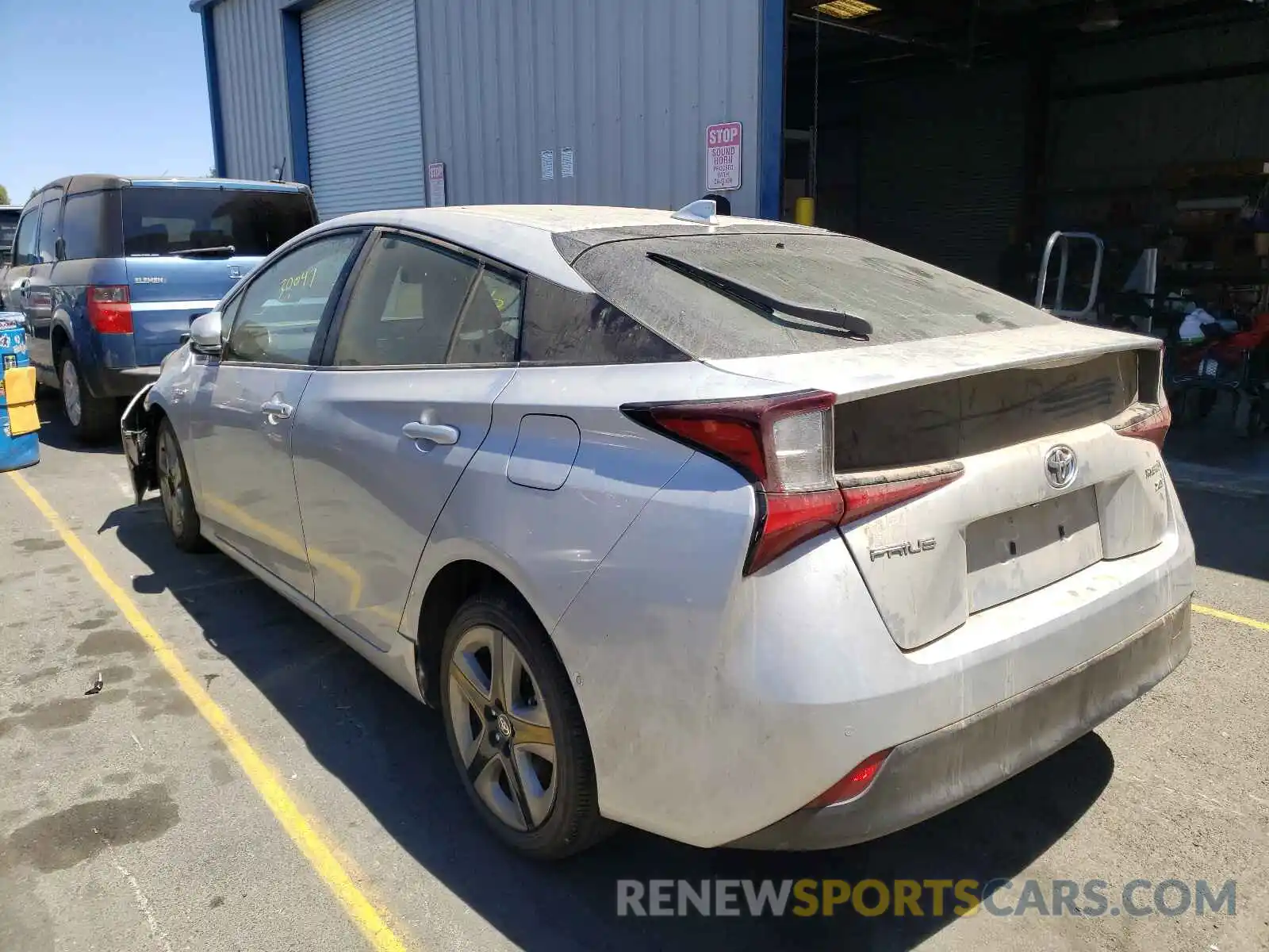 3 Photograph of a damaged car JTDKARFU0K3091132 TOYOTA PRIUS 2019