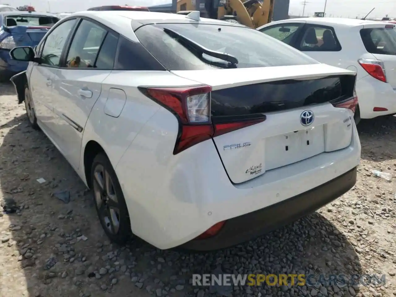 3 Фотография поврежденного автомобиля JTDKARFU0K3091342 TOYOTA PRIUS 2019