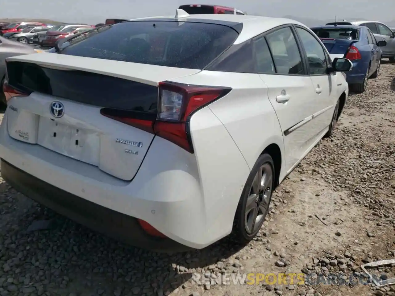 4 Фотография поврежденного автомобиля JTDKARFU0K3091342 TOYOTA PRIUS 2019