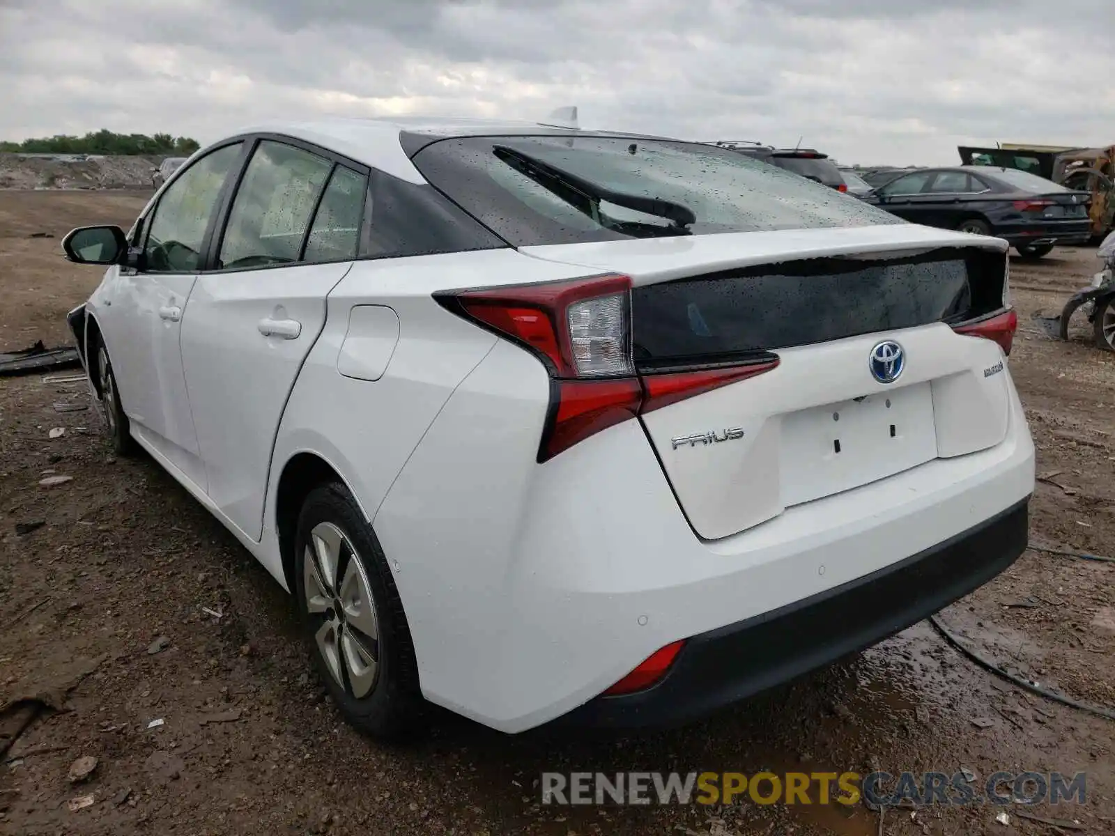 3 Photograph of a damaged car JTDKARFU0K3091681 TOYOTA PRIUS 2019