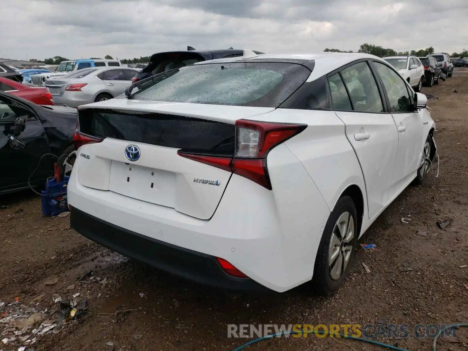 4 Photograph of a damaged car JTDKARFU0K3091681 TOYOTA PRIUS 2019