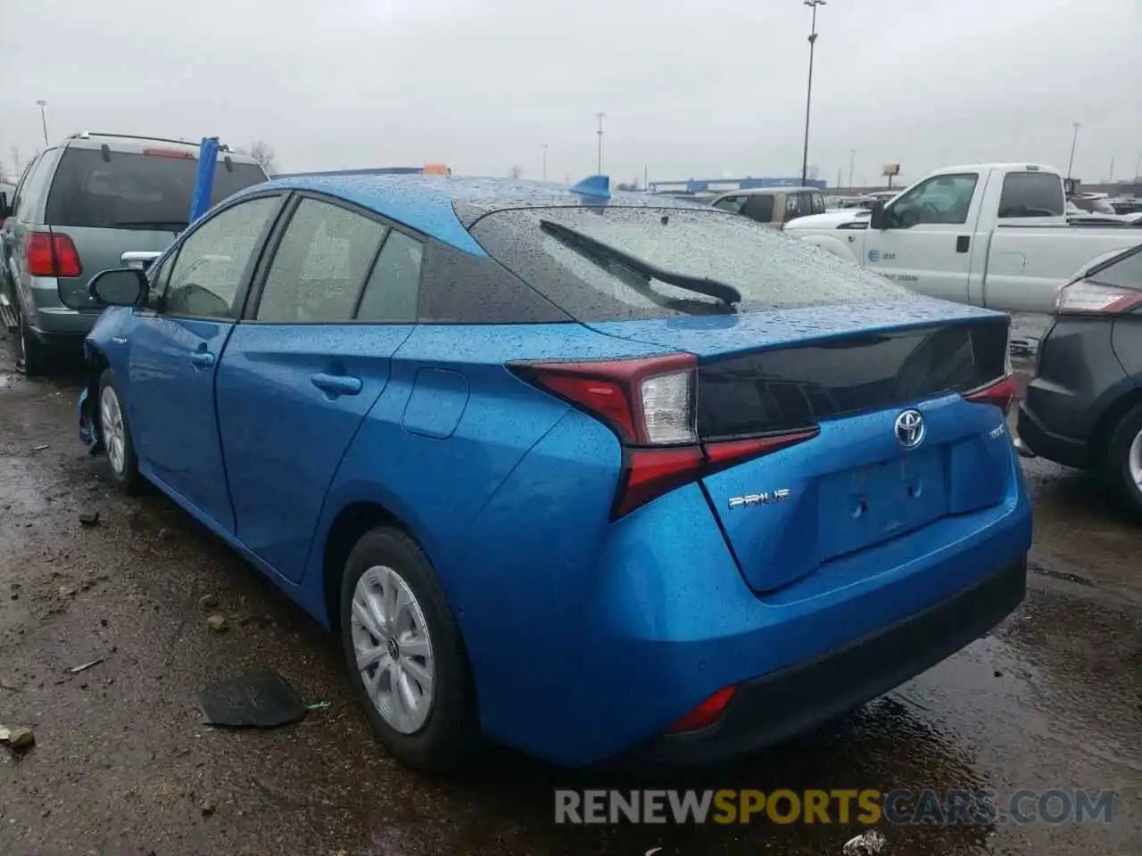 3 Photograph of a damaged car JTDKARFU0K3092023 TOYOTA PRIUS 2019