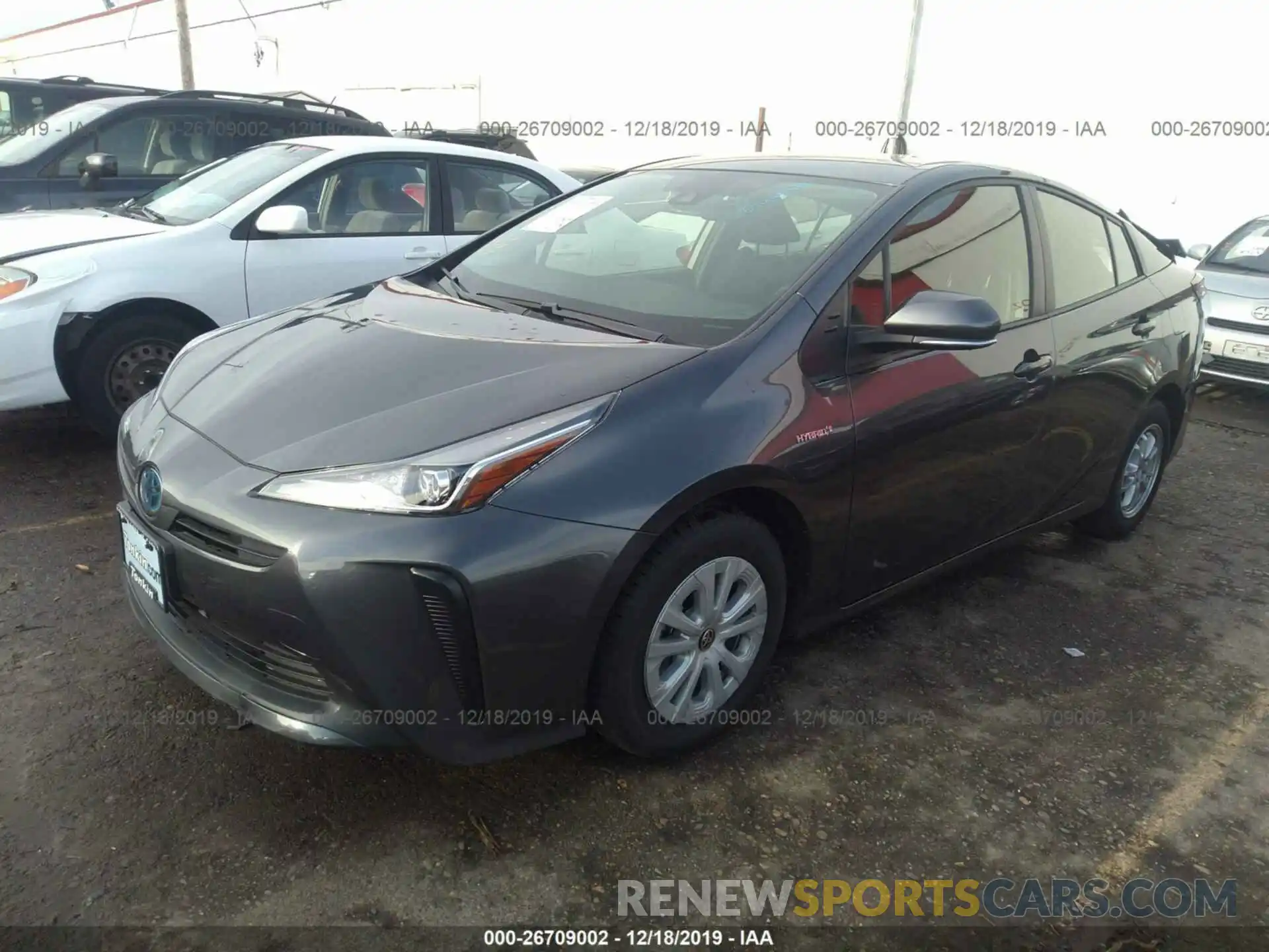 2 Photograph of a damaged car JTDKARFU0K3092104 TOYOTA PRIUS 2019