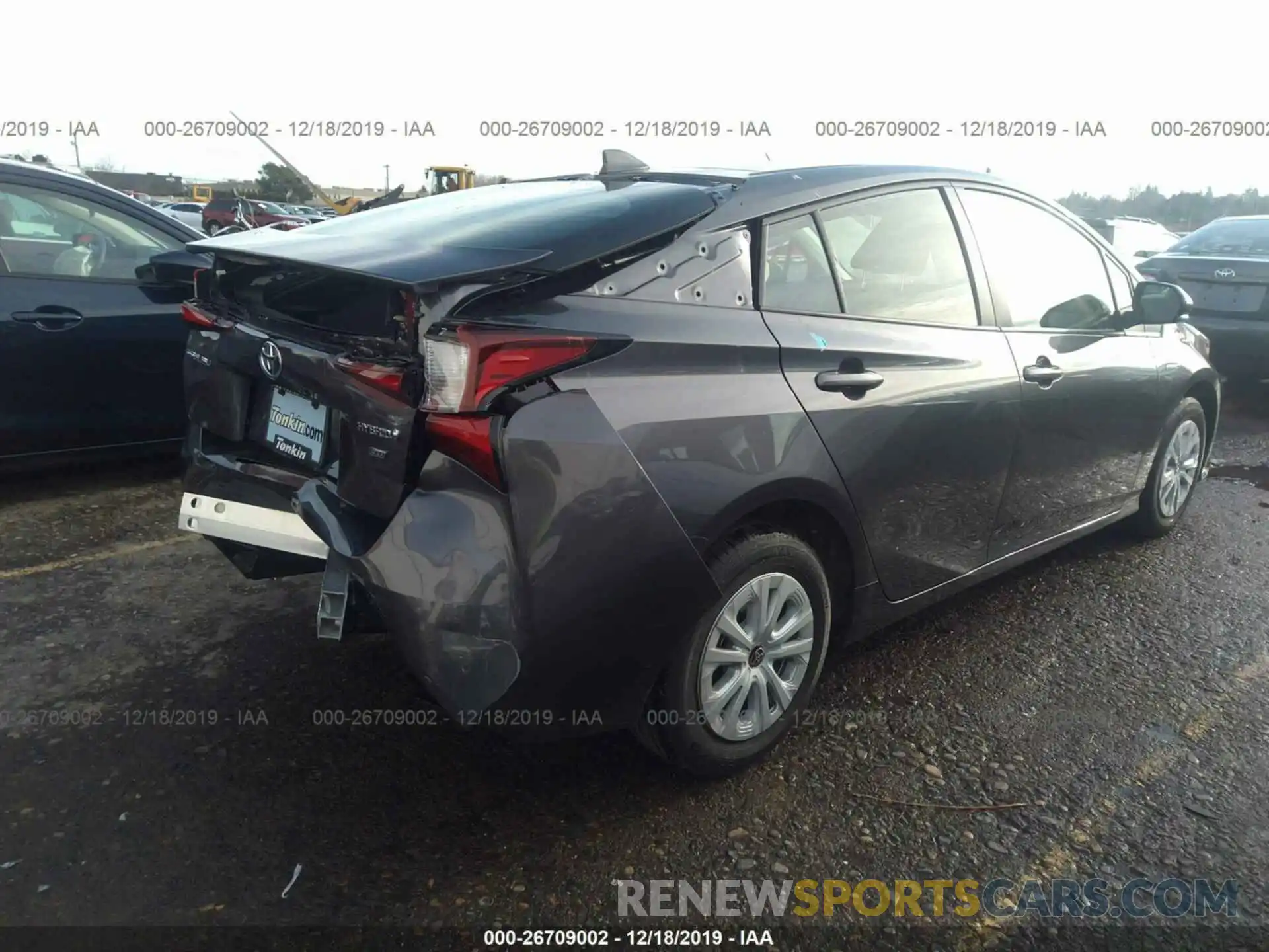 4 Photograph of a damaged car JTDKARFU0K3092104 TOYOTA PRIUS 2019