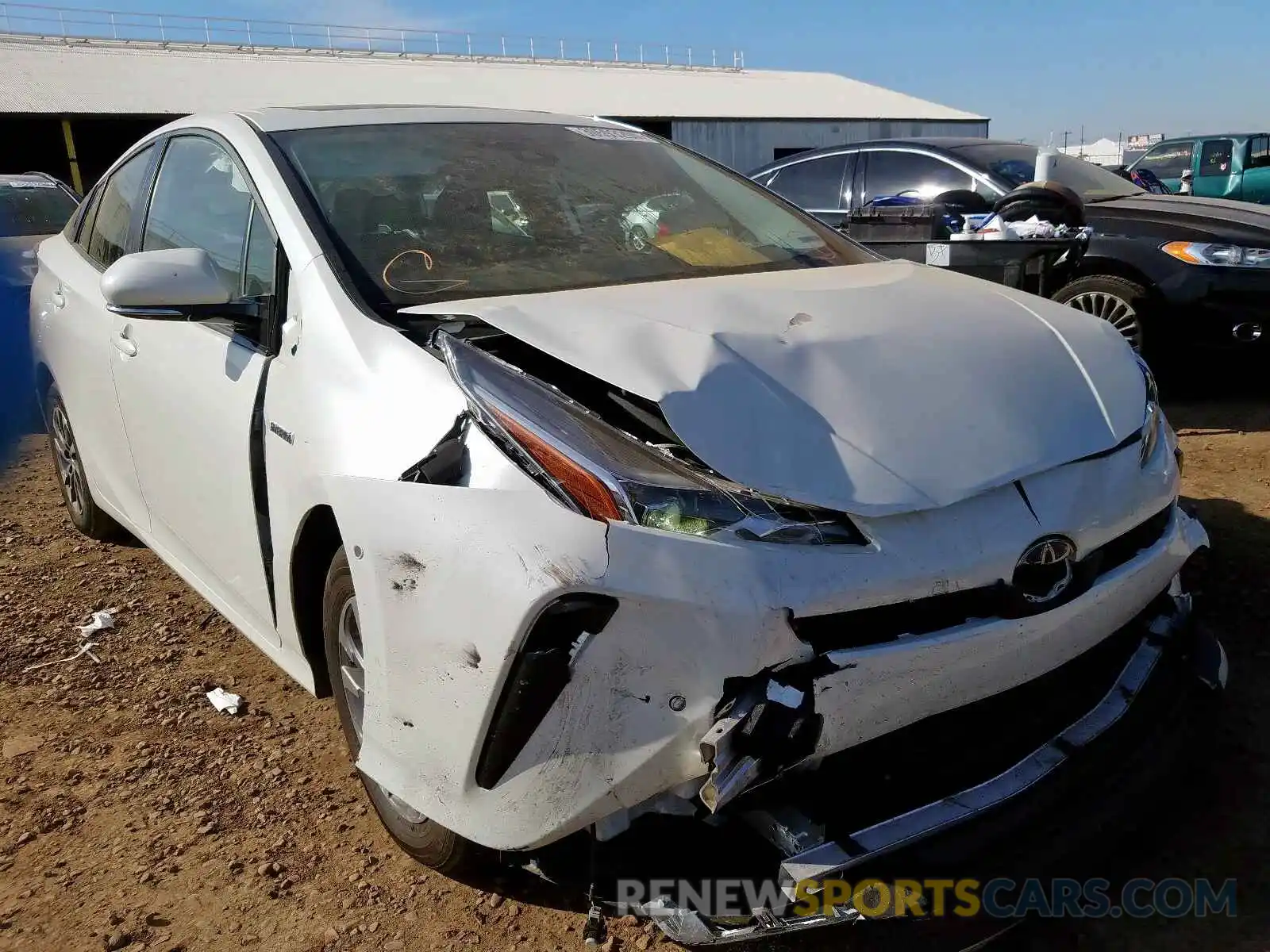 1 Photograph of a damaged car JTDKARFU0K3092233 TOYOTA PRIUS 2019