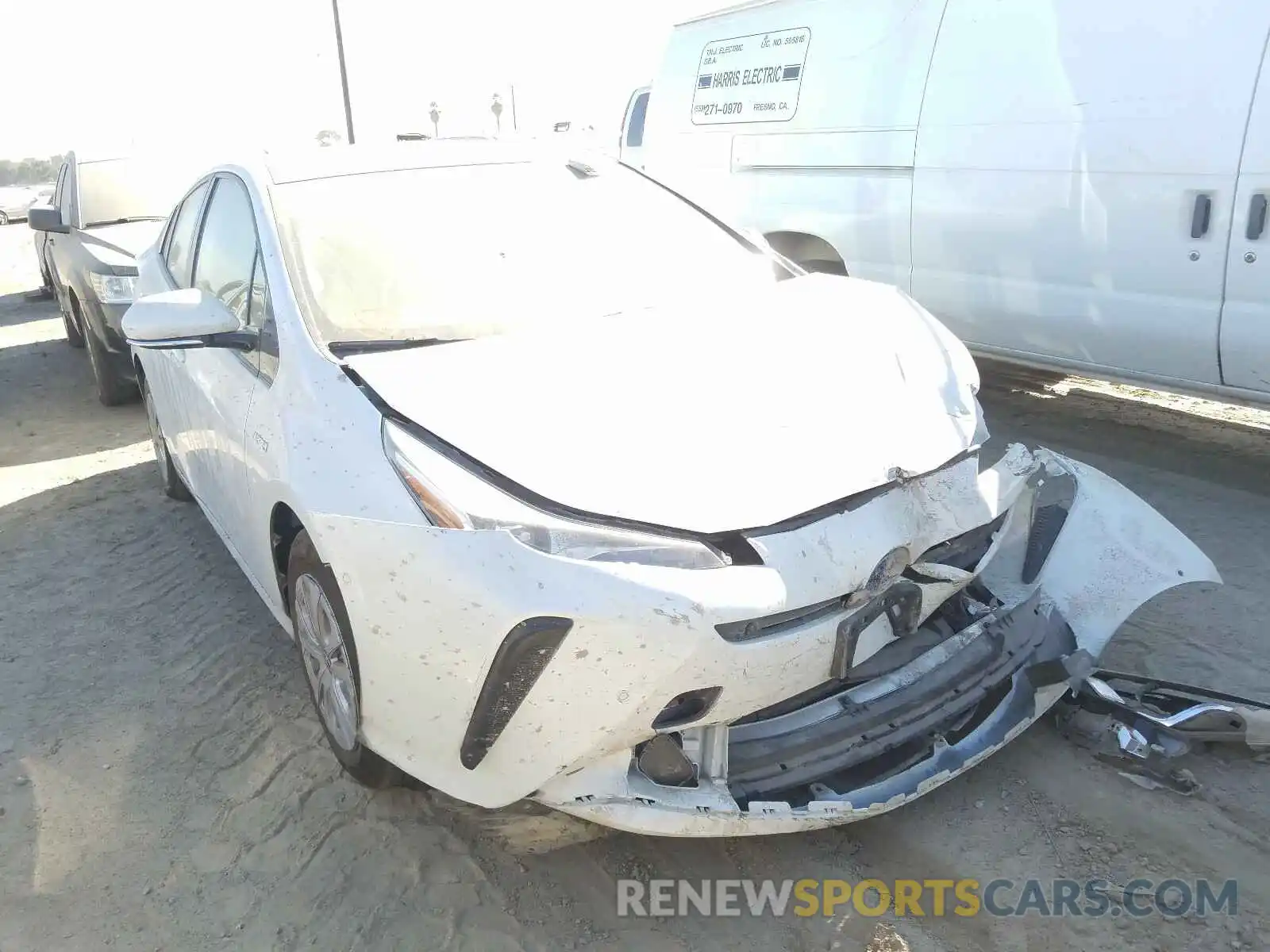 1 Photograph of a damaged car JTDKARFU0K3092331 TOYOTA PRIUS 2019