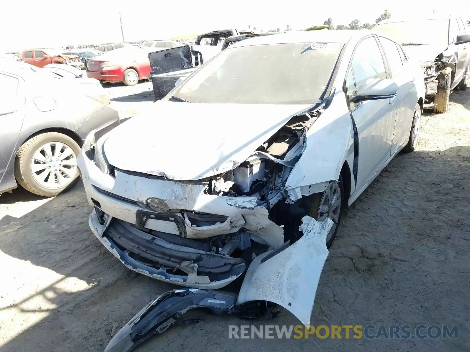 2 Photograph of a damaged car JTDKARFU0K3092331 TOYOTA PRIUS 2019