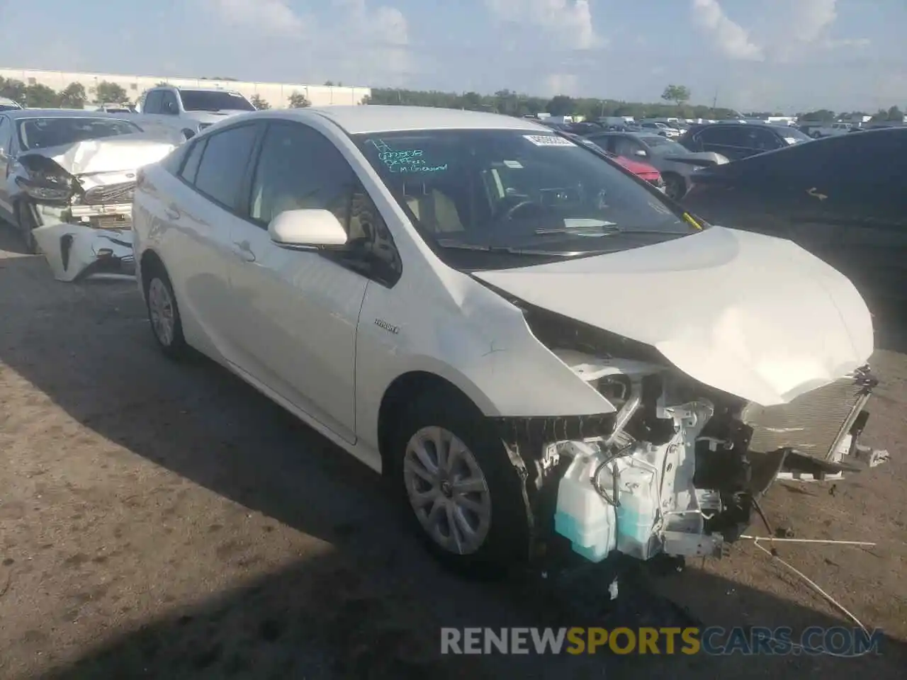 1 Photograph of a damaged car JTDKARFU0K3092569 TOYOTA PRIUS 2019