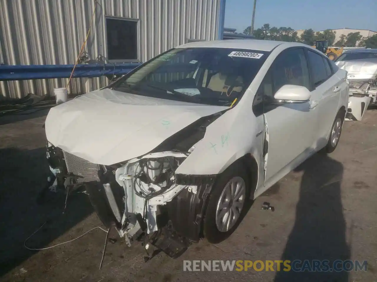 2 Photograph of a damaged car JTDKARFU0K3092569 TOYOTA PRIUS 2019