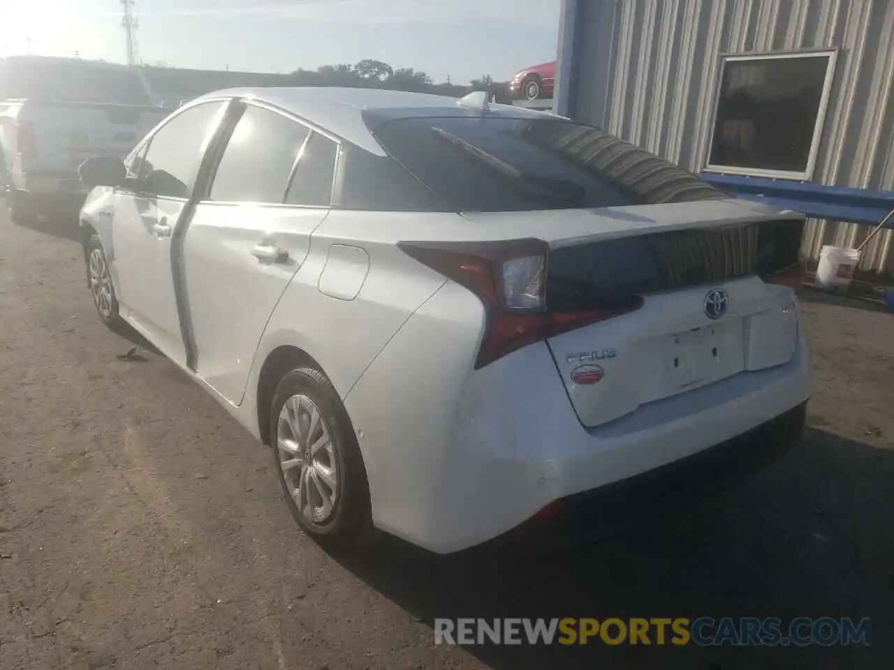 3 Photograph of a damaged car JTDKARFU0K3092569 TOYOTA PRIUS 2019