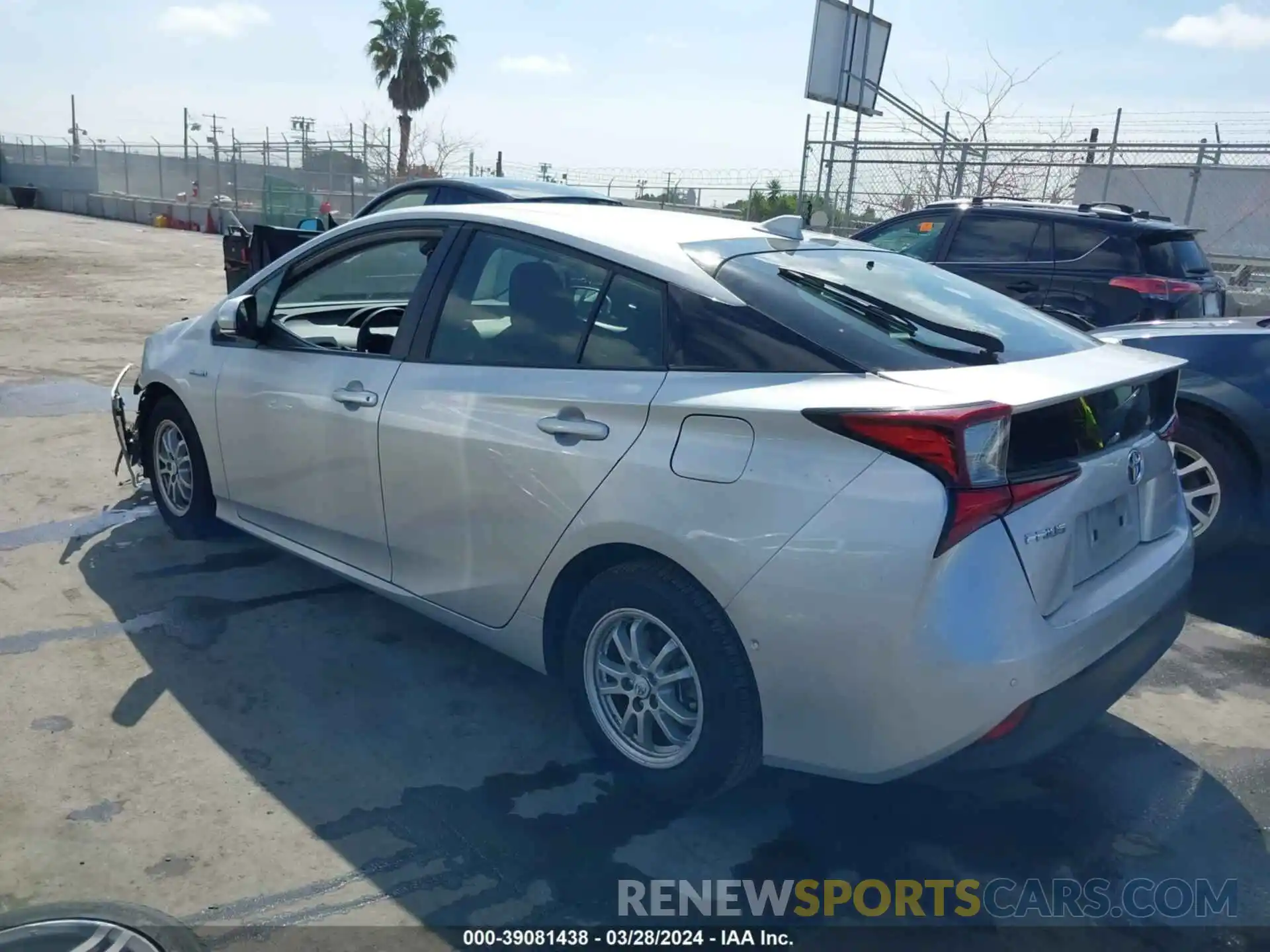 3 Photograph of a damaged car JTDKARFU0K3093429 TOYOTA PRIUS 2019