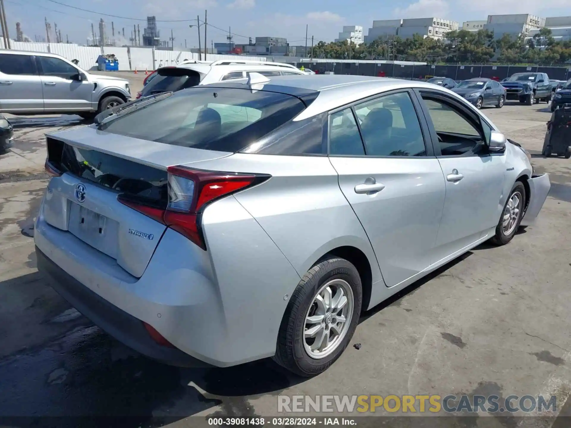 4 Photograph of a damaged car JTDKARFU0K3093429 TOYOTA PRIUS 2019