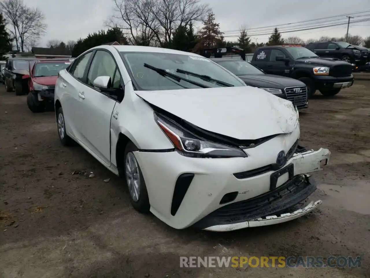 1 Photograph of a damaged car JTDKARFU0K3094094 TOYOTA PRIUS 2019