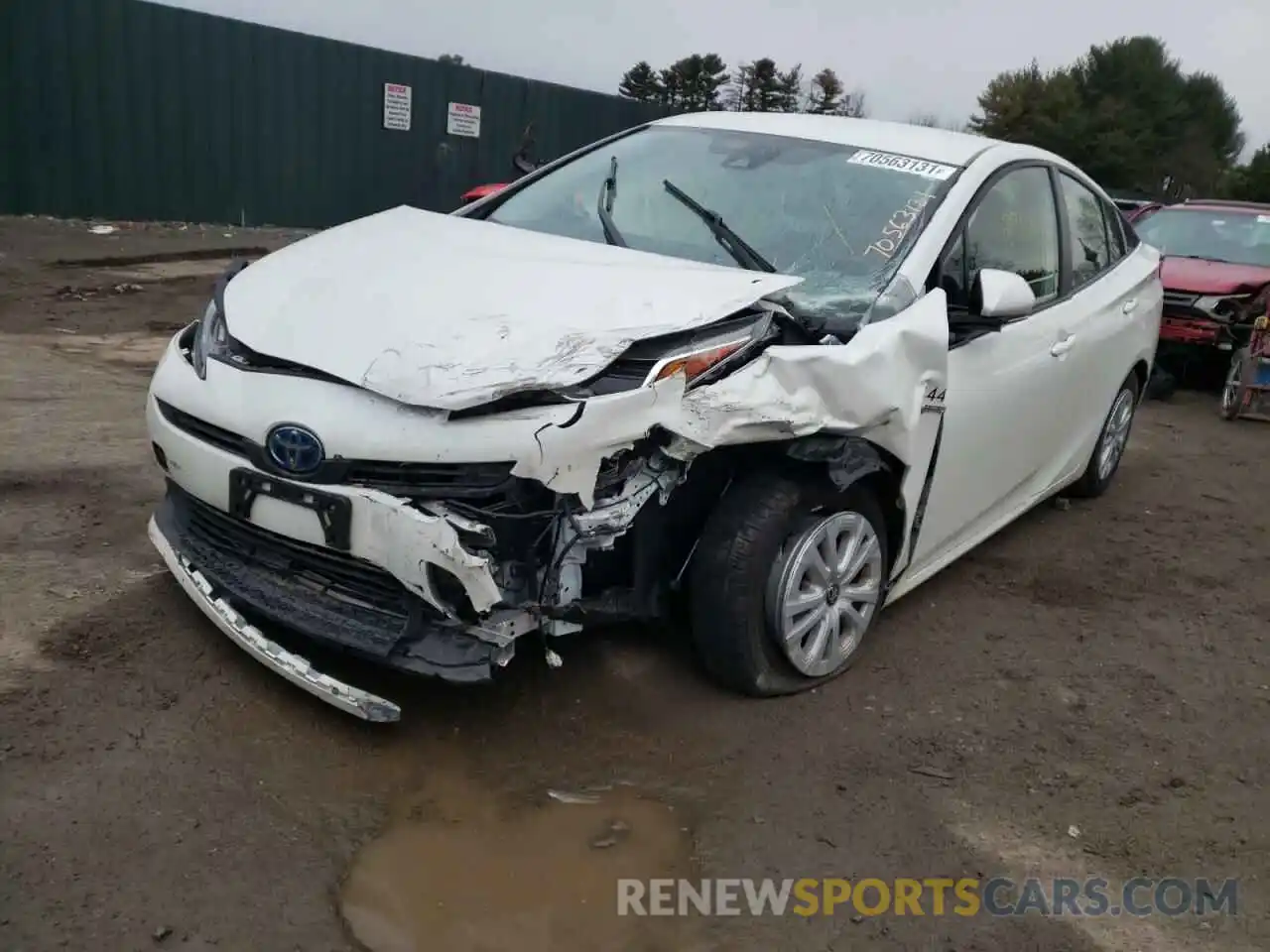 2 Photograph of a damaged car JTDKARFU0K3094094 TOYOTA PRIUS 2019