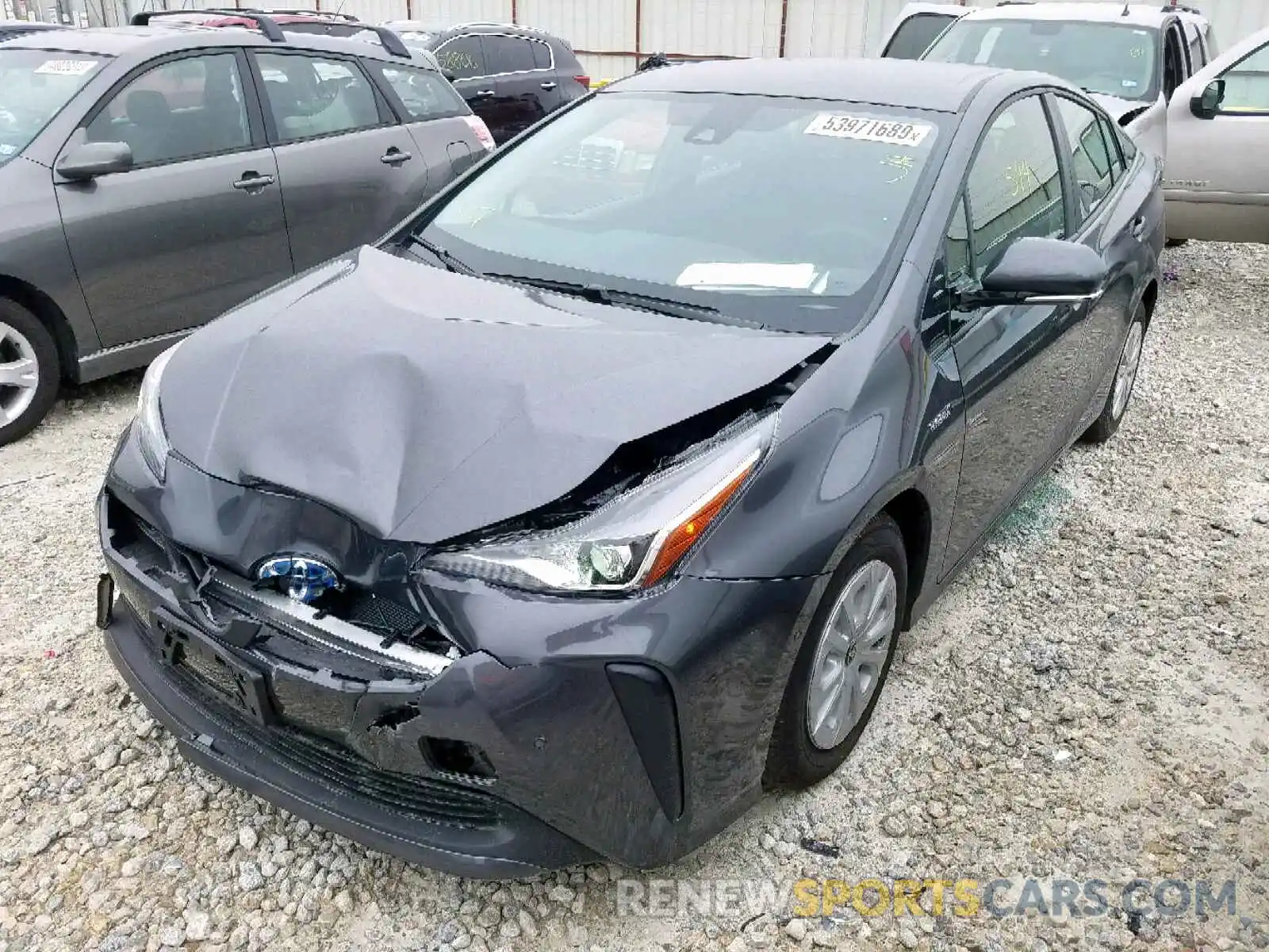 2 Photograph of a damaged car JTDKARFU0K3094886 TOYOTA PRIUS 2019