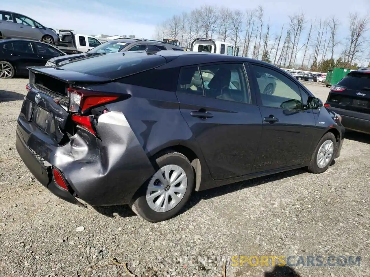 3 Photograph of a damaged car JTDKARFU0K3095780 TOYOTA PRIUS 2019