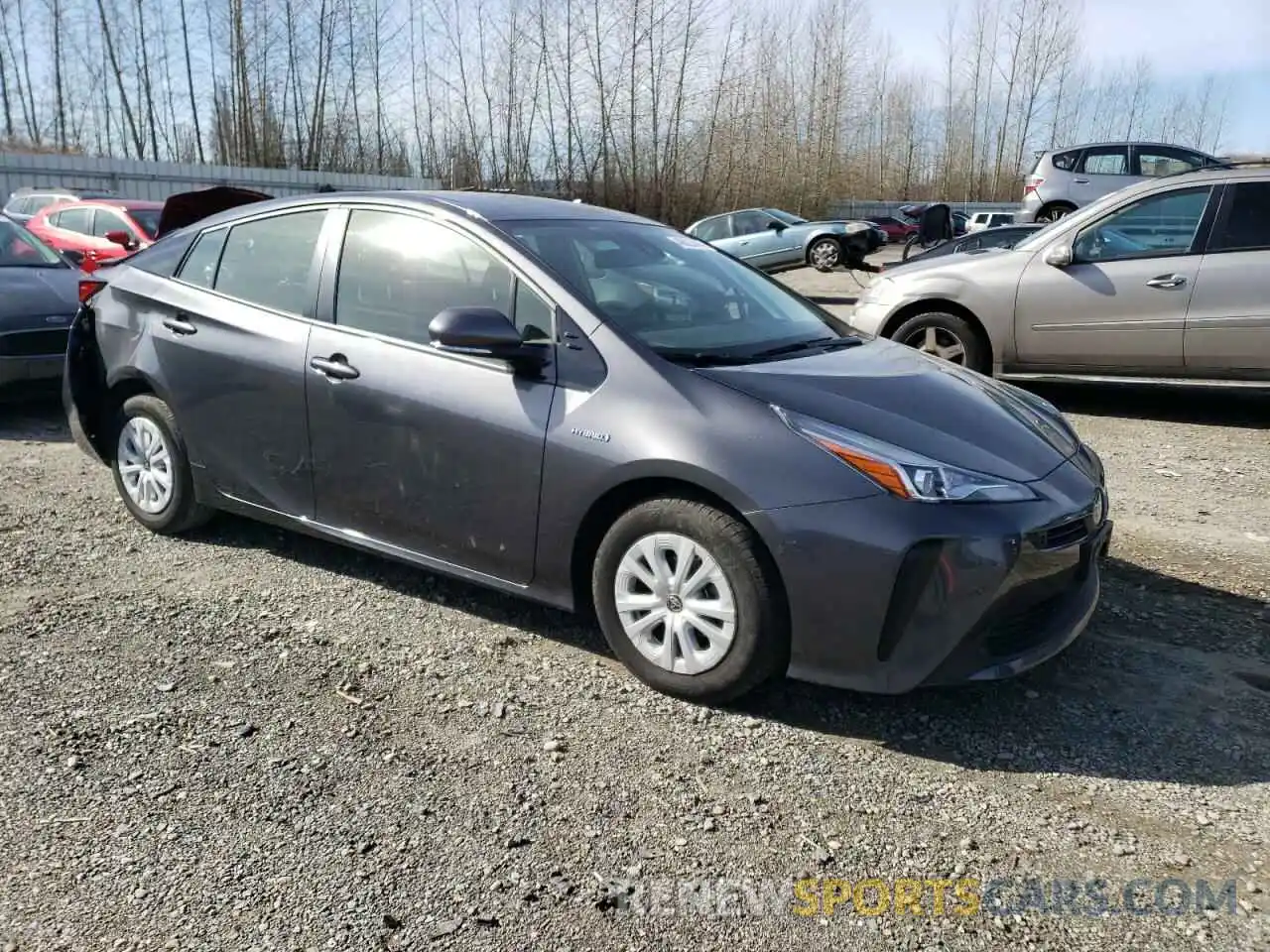 4 Photograph of a damaged car JTDKARFU0K3095780 TOYOTA PRIUS 2019