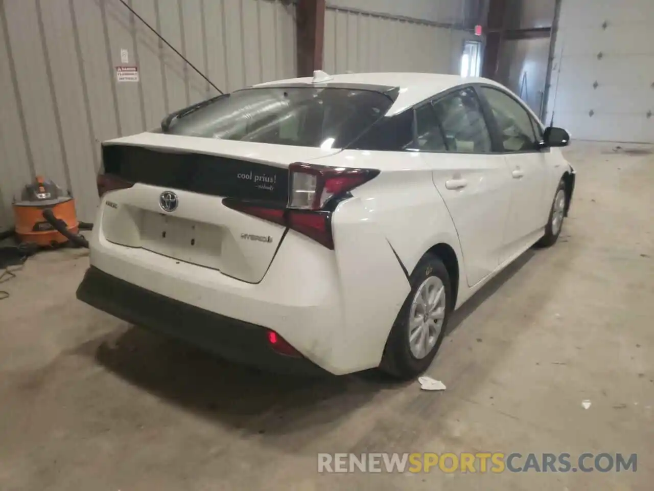 4 Photograph of a damaged car JTDKARFU0K3097206 TOYOTA PRIUS 2019