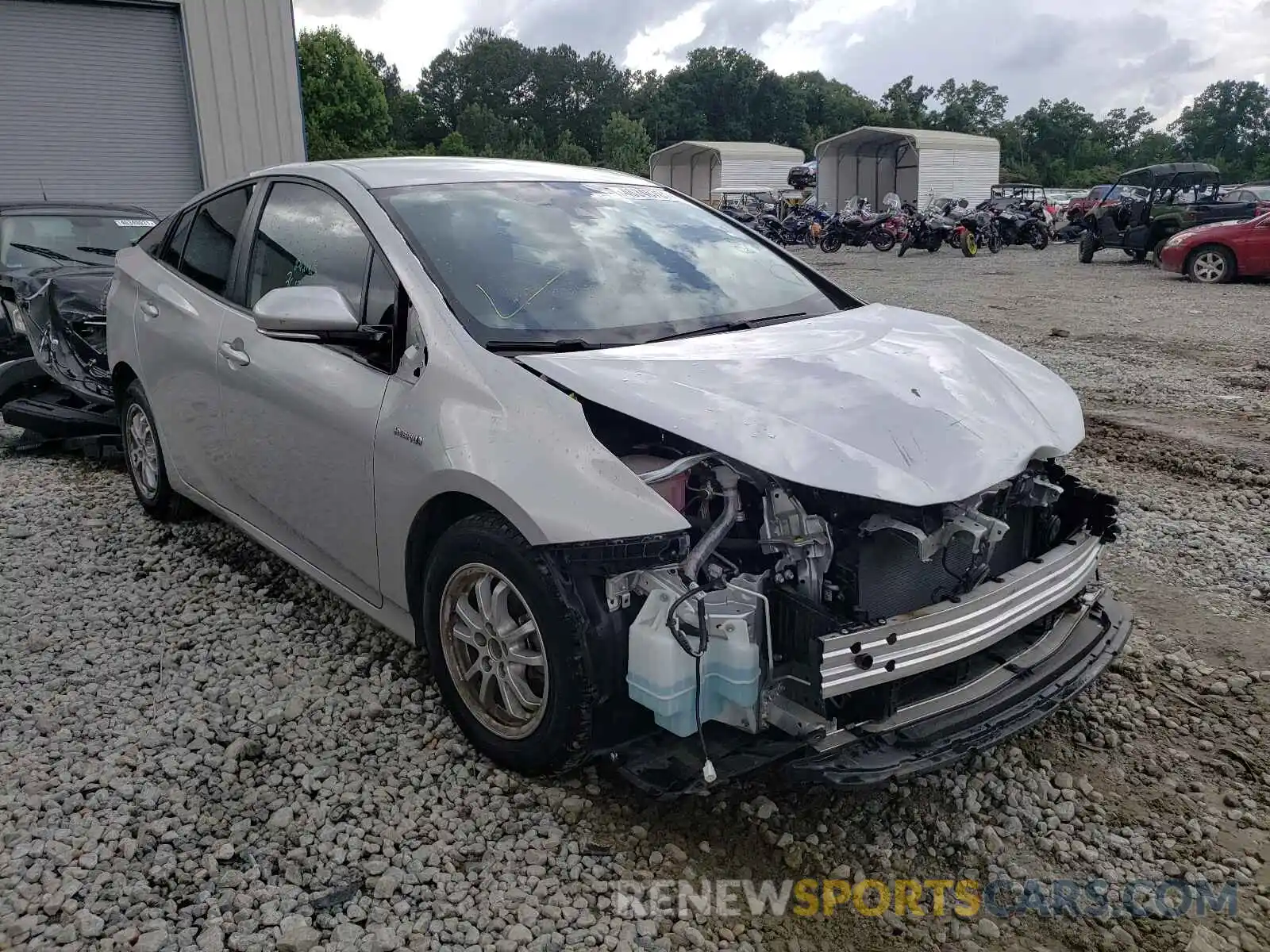 1 Photograph of a damaged car JTDKARFU0K3099540 TOYOTA PRIUS 2019