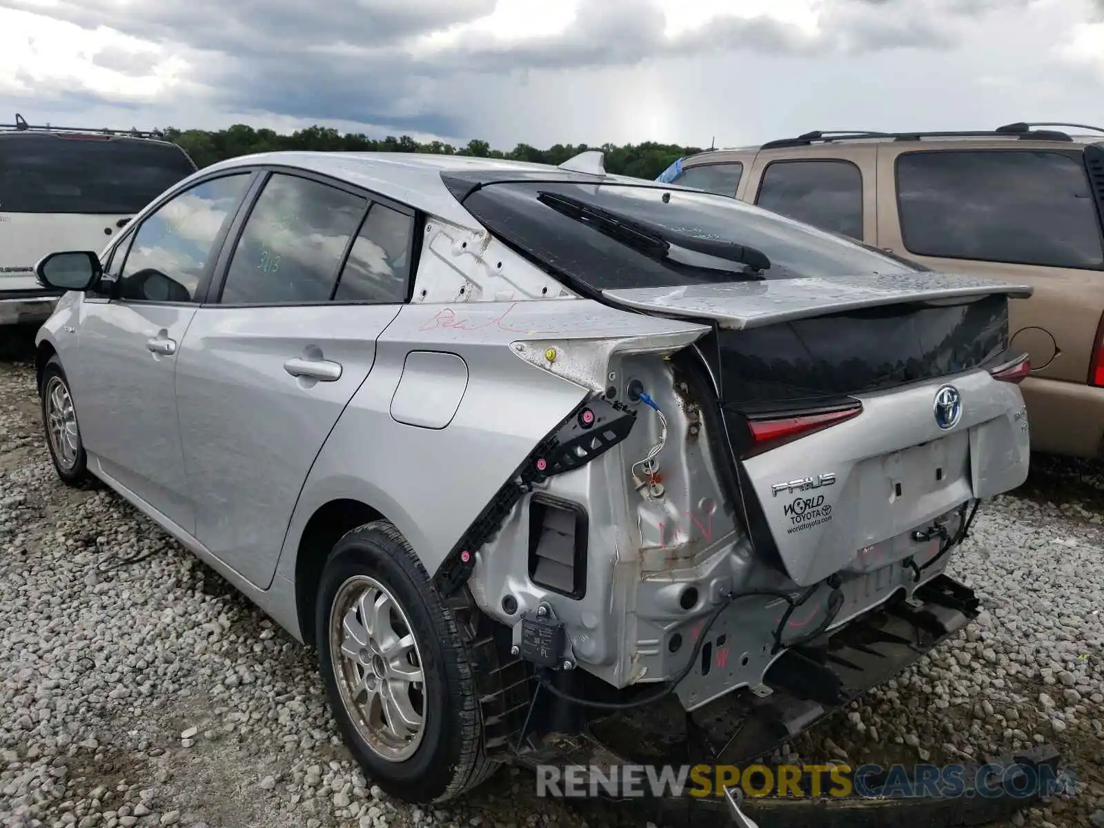 3 Photograph of a damaged car JTDKARFU0K3099540 TOYOTA PRIUS 2019