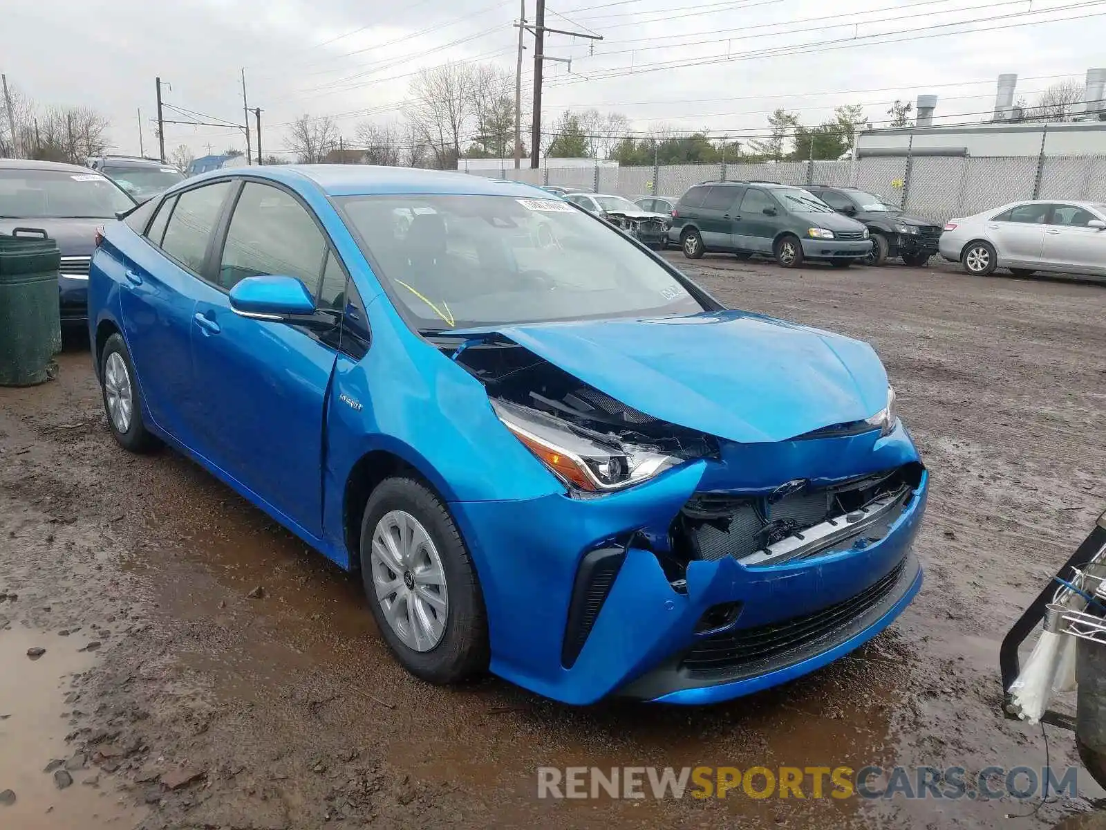 1 Photograph of a damaged car JTDKARFU0K3101285 TOYOTA PRIUS 2019