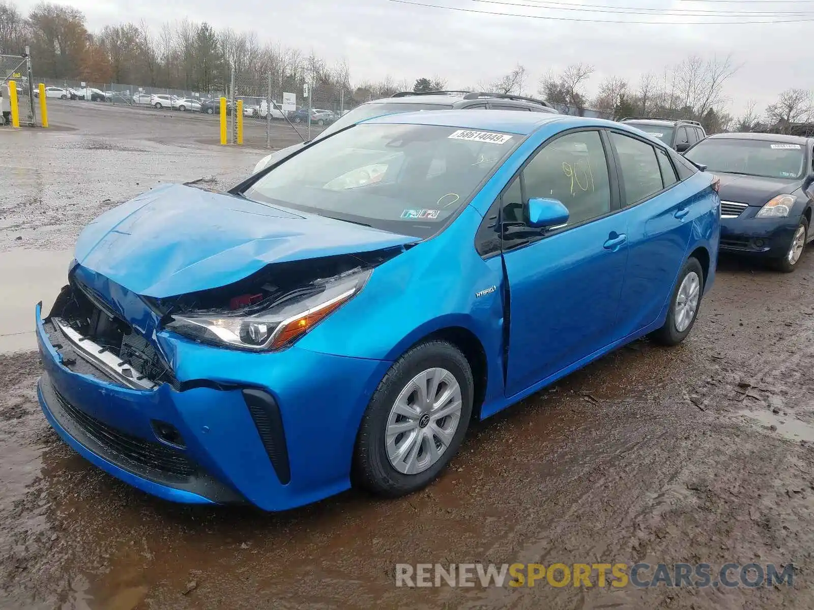 2 Photograph of a damaged car JTDKARFU0K3101285 TOYOTA PRIUS 2019