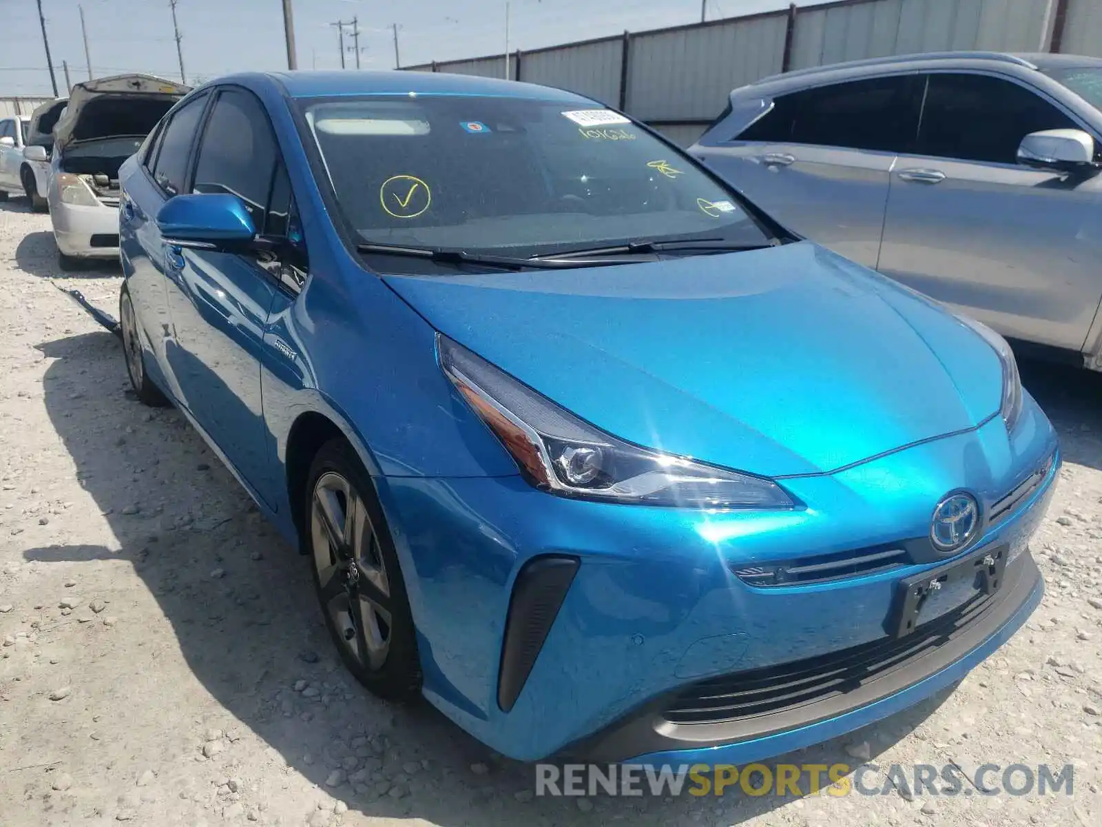 1 Photograph of a damaged car JTDKARFU0K3101626 TOYOTA PRIUS 2019